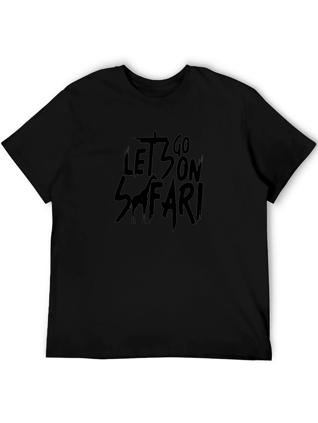 Lets Go On Safari Black T-Shirt