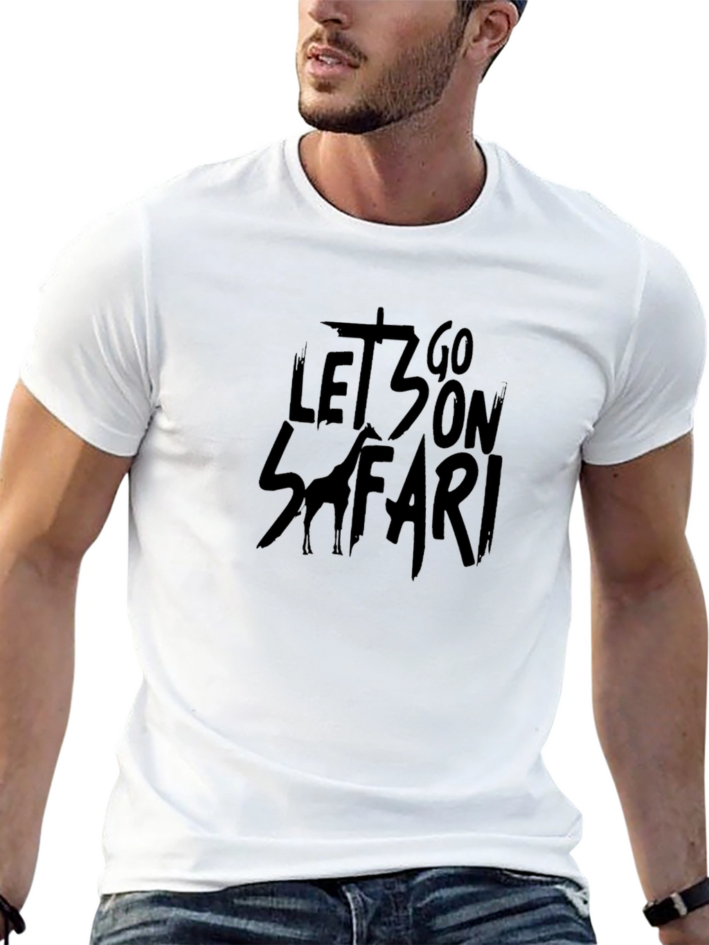 Lets Go On Safari Black T-Shirt