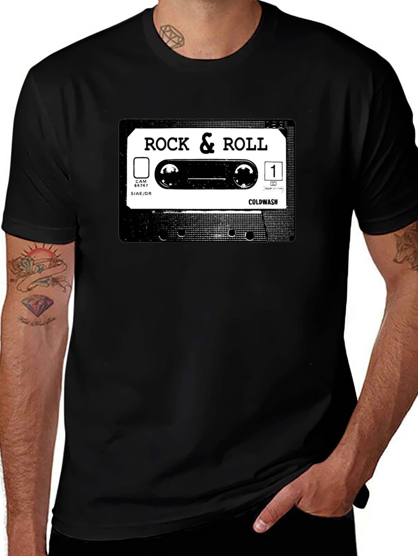 Rock & Roll Cassette Tape Graphic T-Shirt