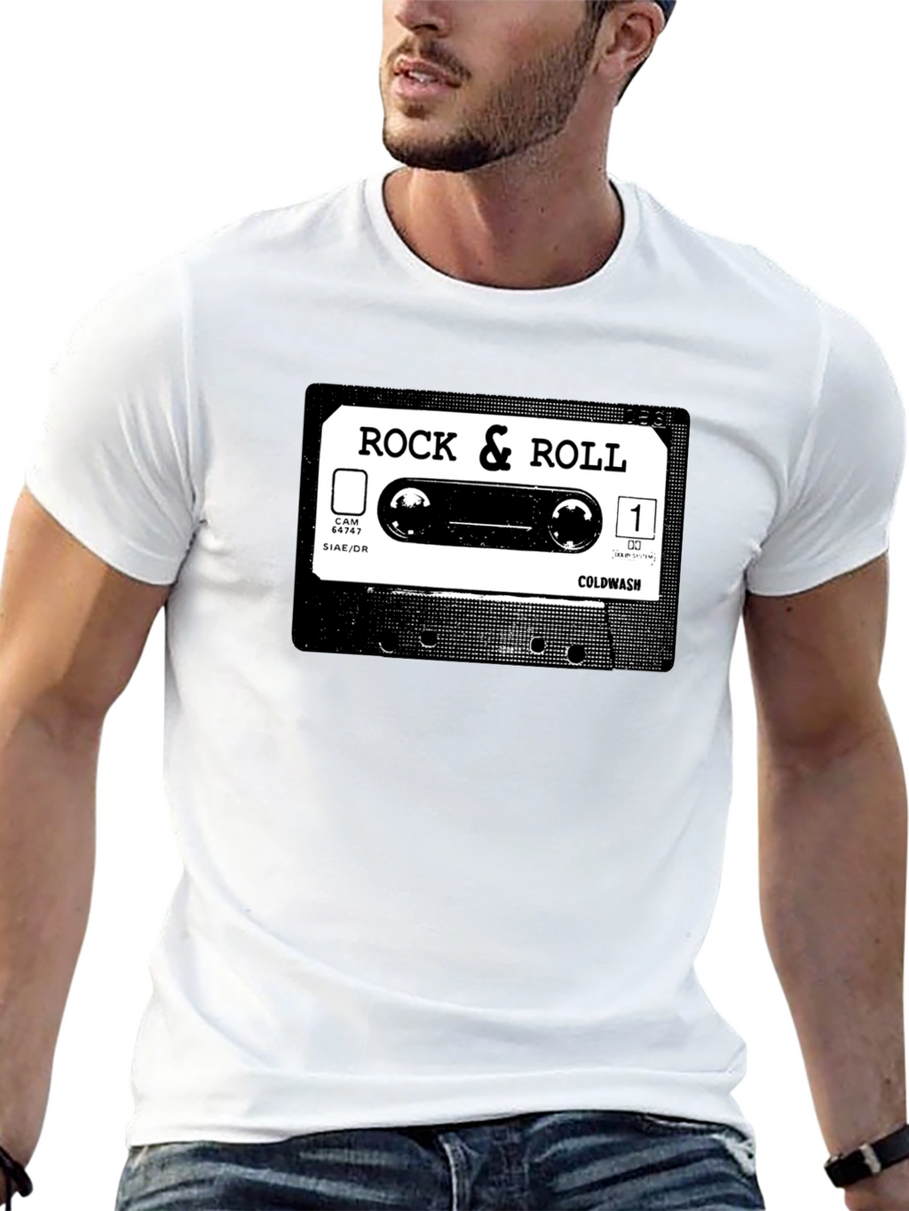 Rock & Roll Cassette Tape Graphic T-Shirt