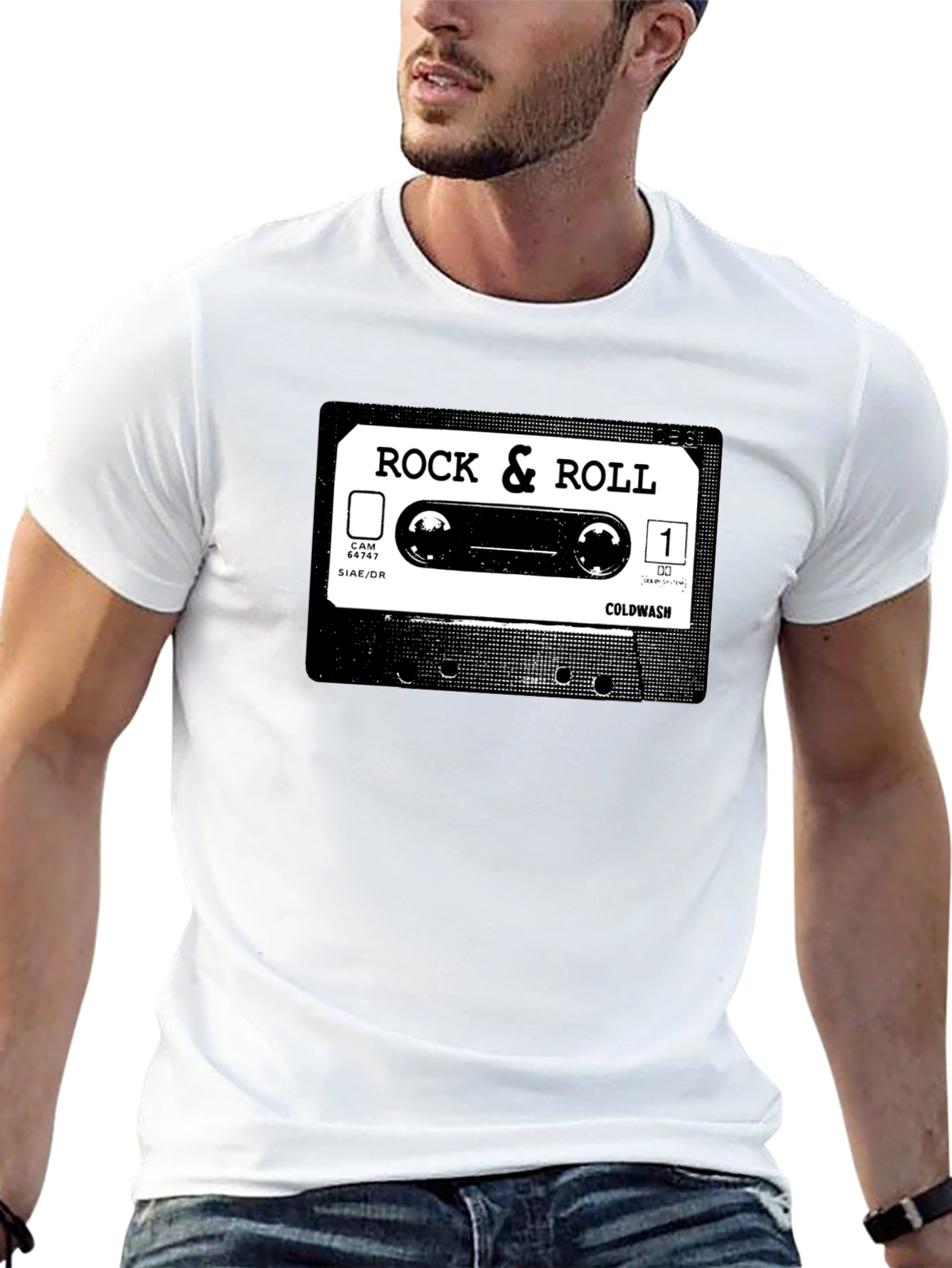Rock & Roll Cassette Tape Graphic T-Shirt