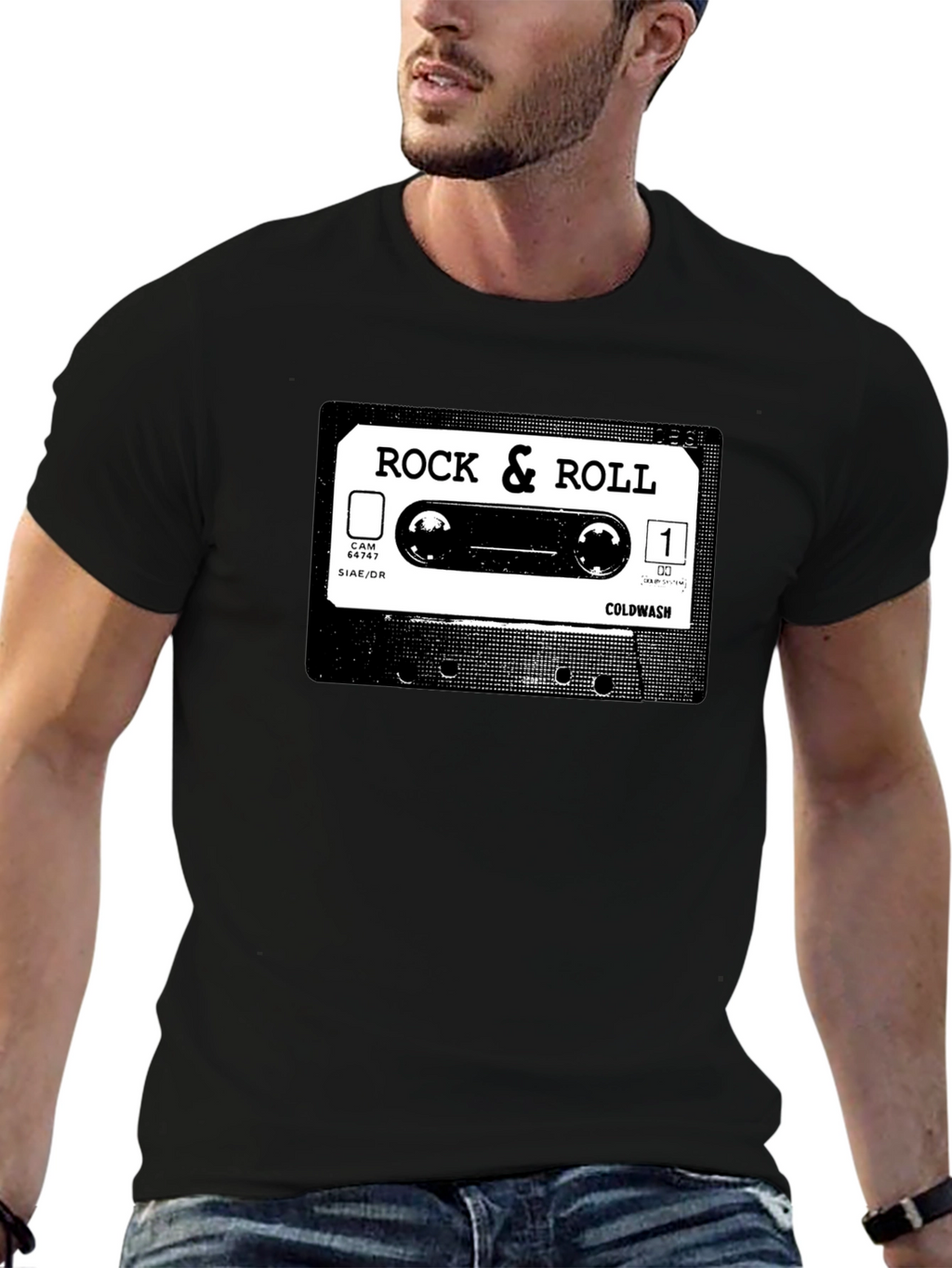 Rock & Roll Cassette Tape Graphic T-Shirt