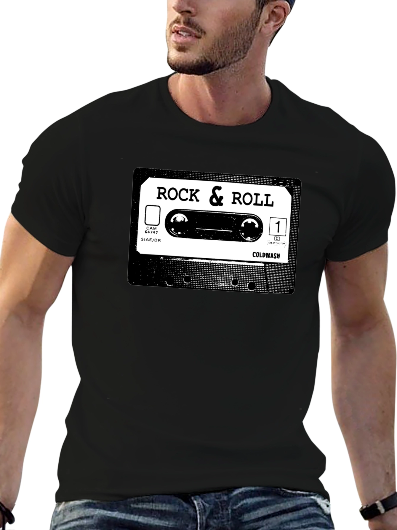 Rock & Roll Cassette Tape Graphic T-Shirt