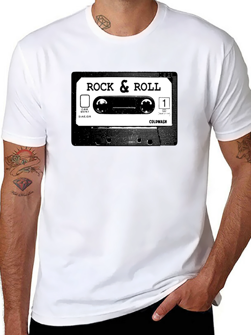 Rock & Roll Cassette Tape Graphic T-Shirt