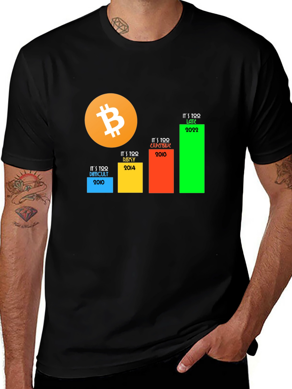 Bitcoin Crypto T-Shirt - Its Too Late