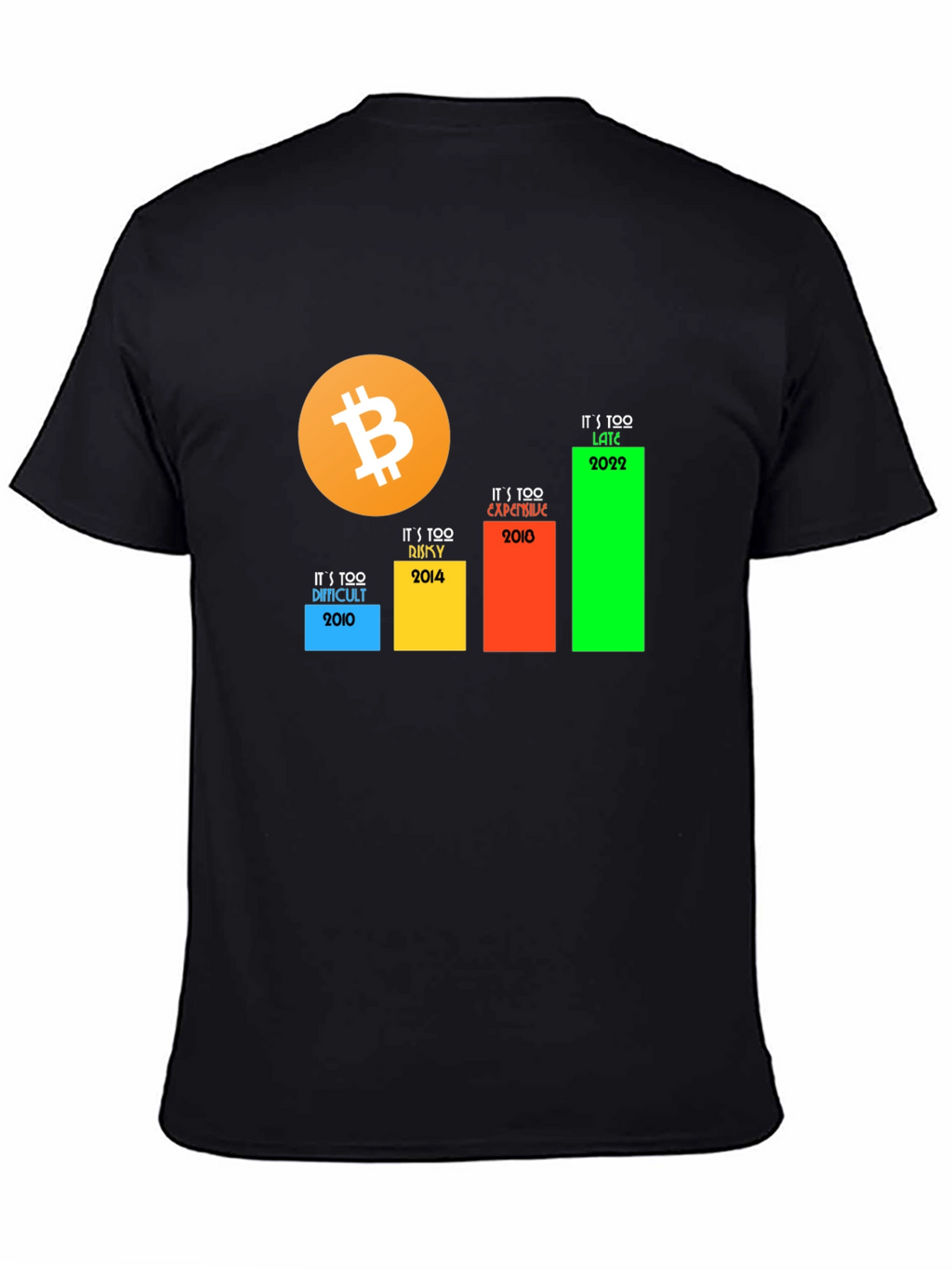 Bitcoin Crypto T-Shirt - Its Too Late