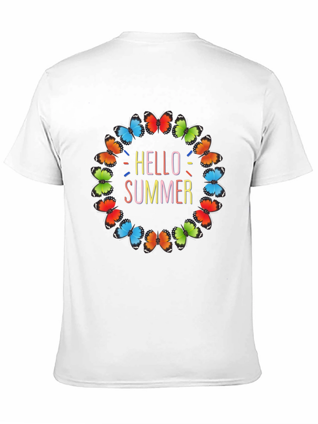 Hello Summer Butterfly Graphic Tee