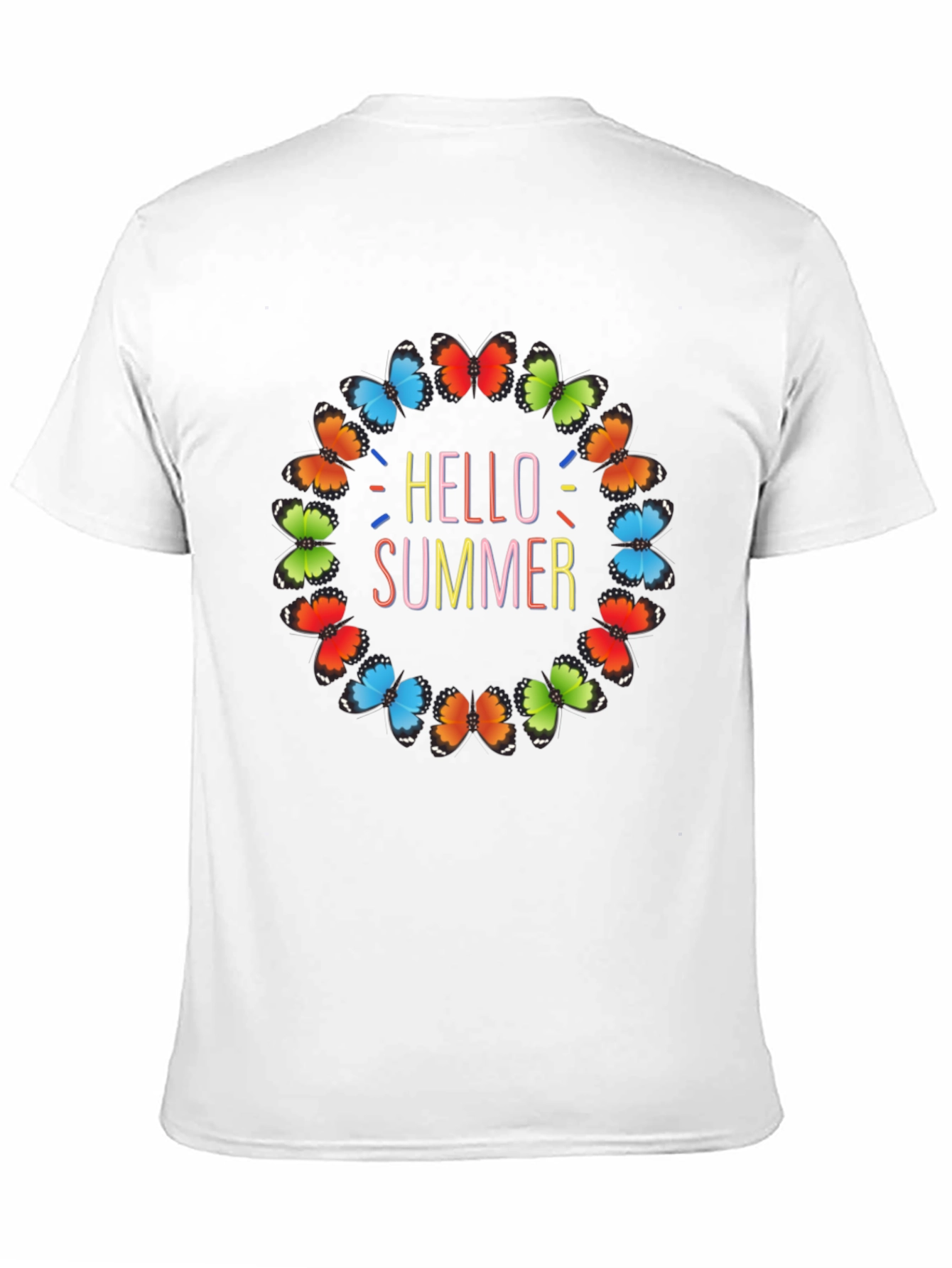 Hello Summer Butterfly Graphic Tee