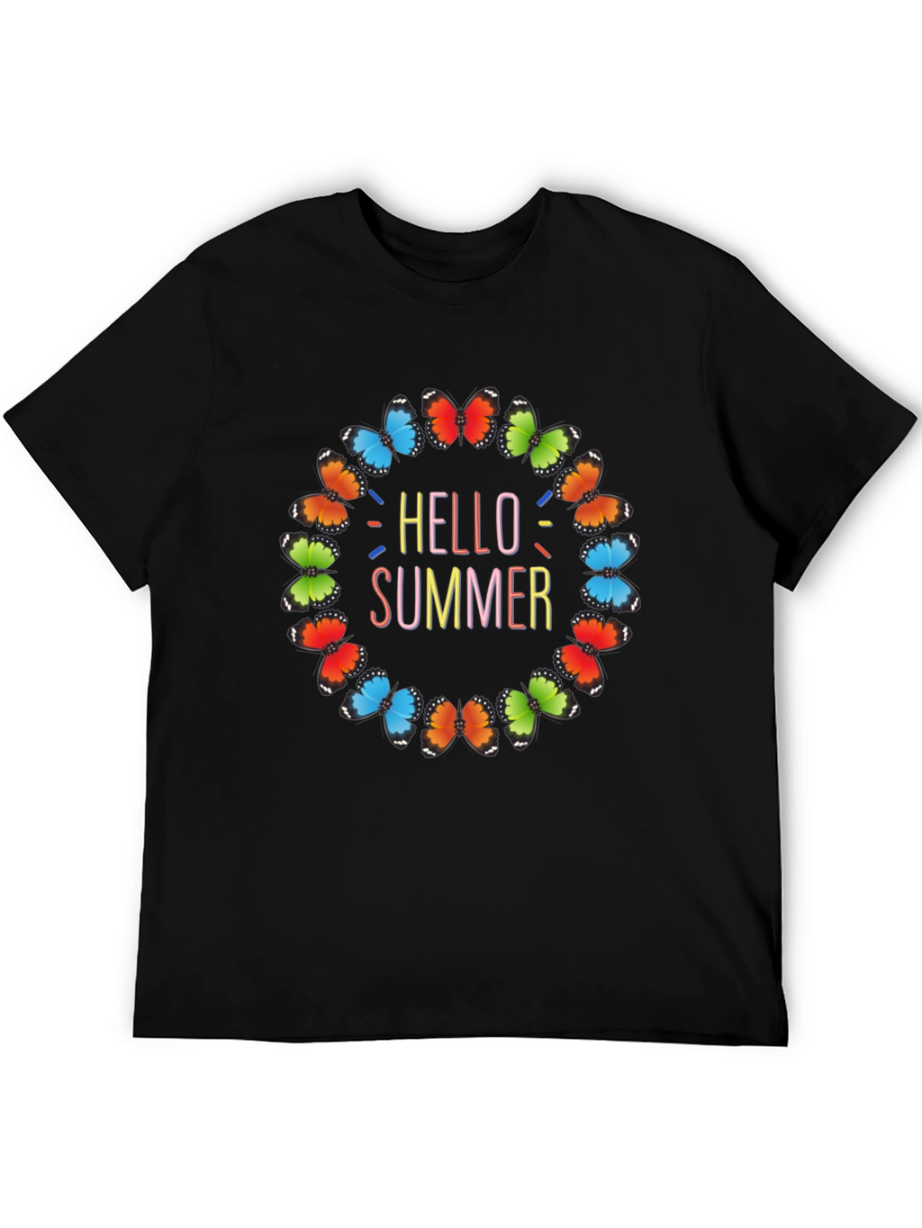 Hello Summer Butterfly Graphic Tee