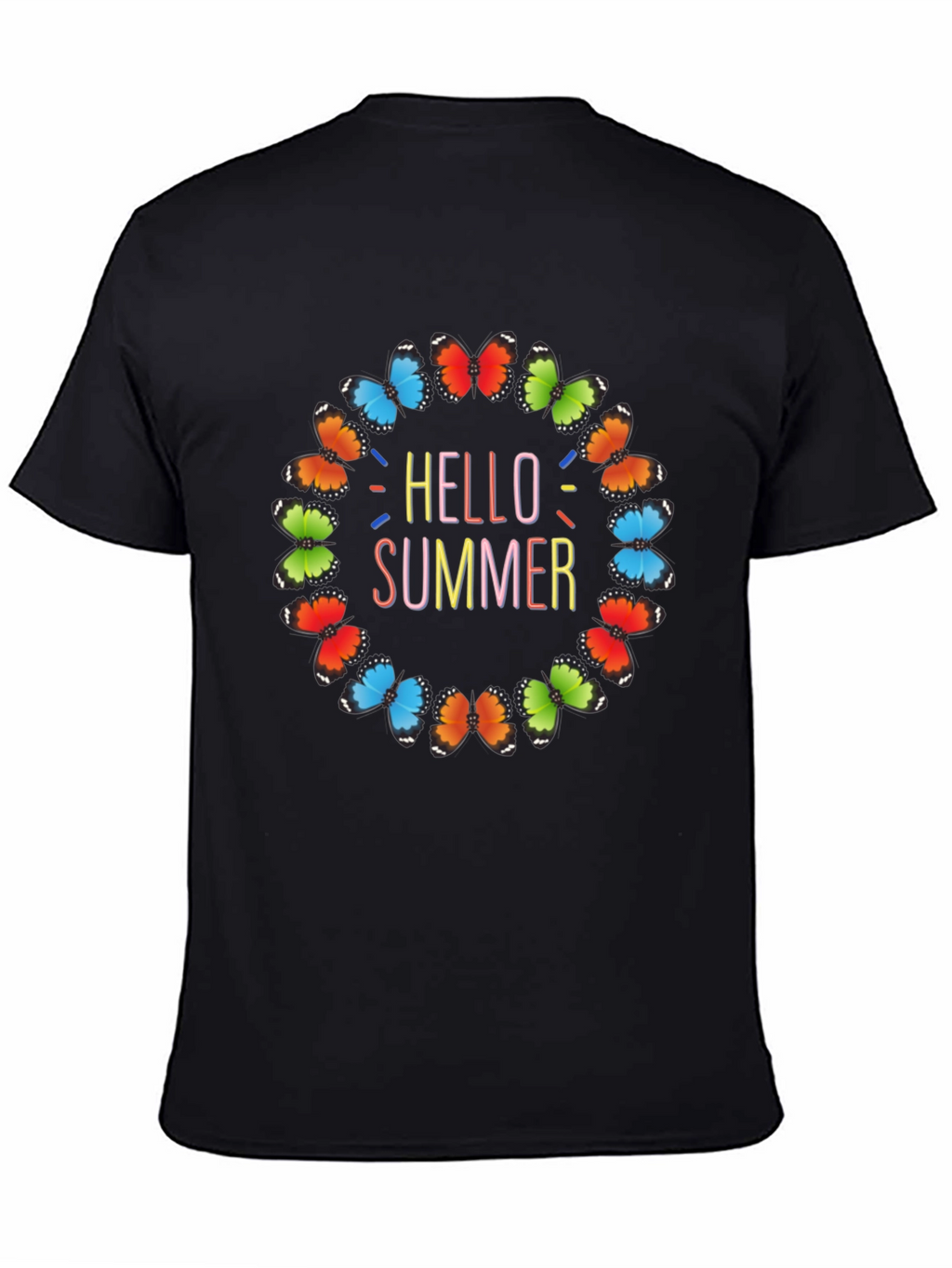 Hello Summer Butterfly Graphic Tee