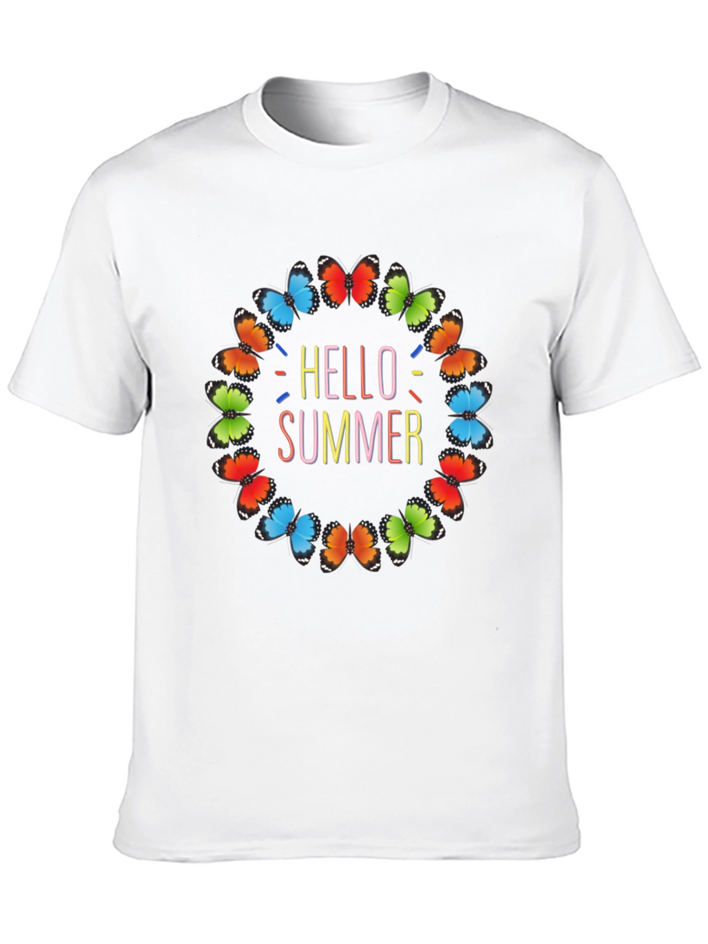Hello Summer Butterfly Graphic Tee