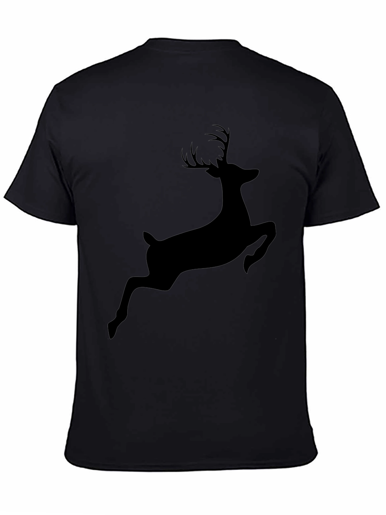 Black Deer Silhouette Tee - Mens Graphic T-Shirt