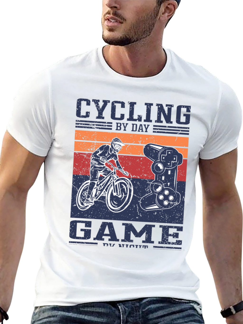 Cycling By Day Gaming By Night T-Shirt