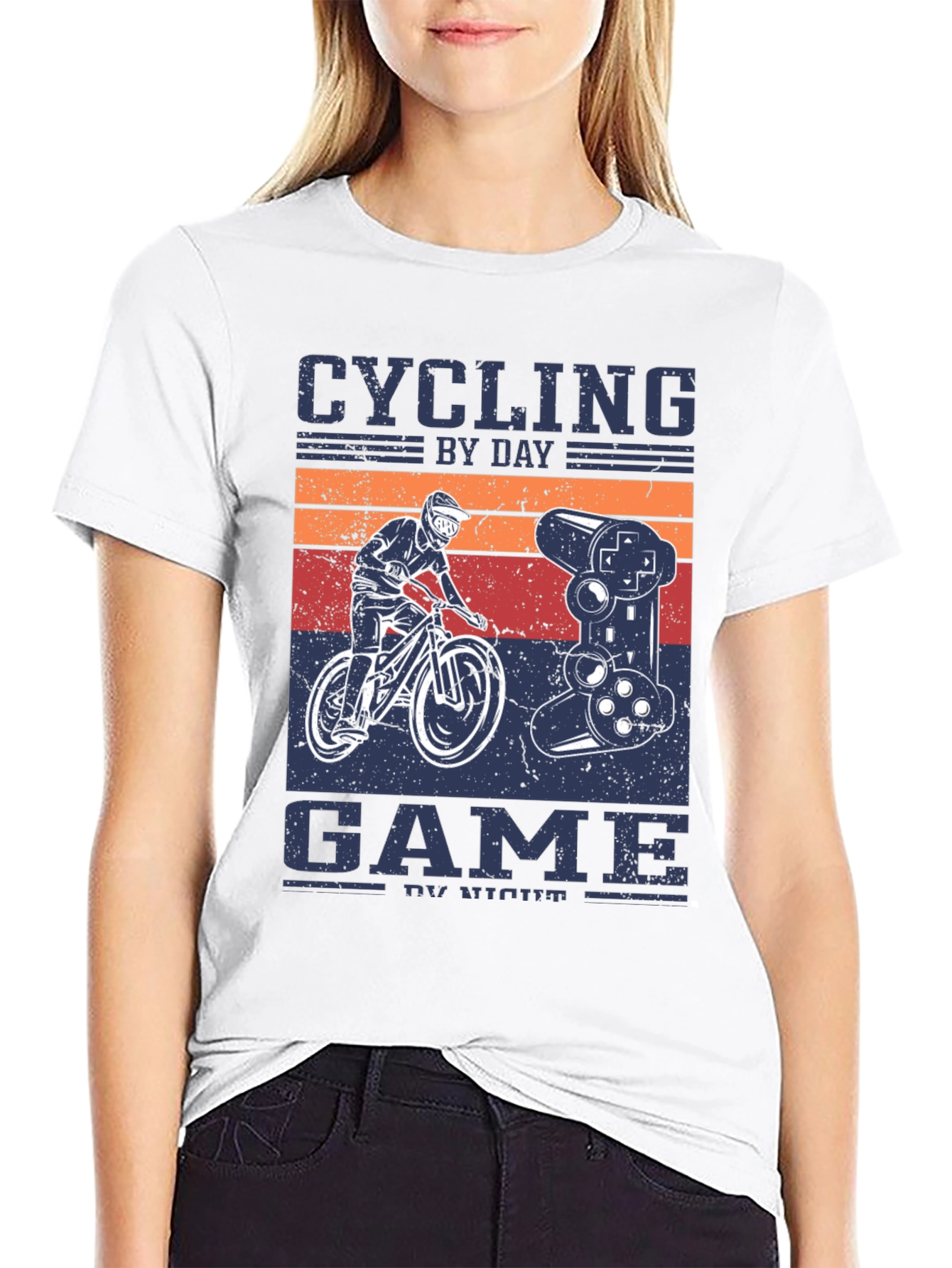 Cycling By Day Gaming By Night T-Shirt