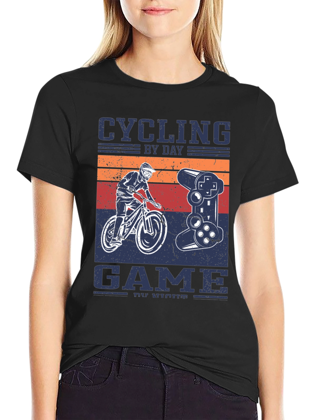 Cycling By Day Gaming By Night T-Shirt