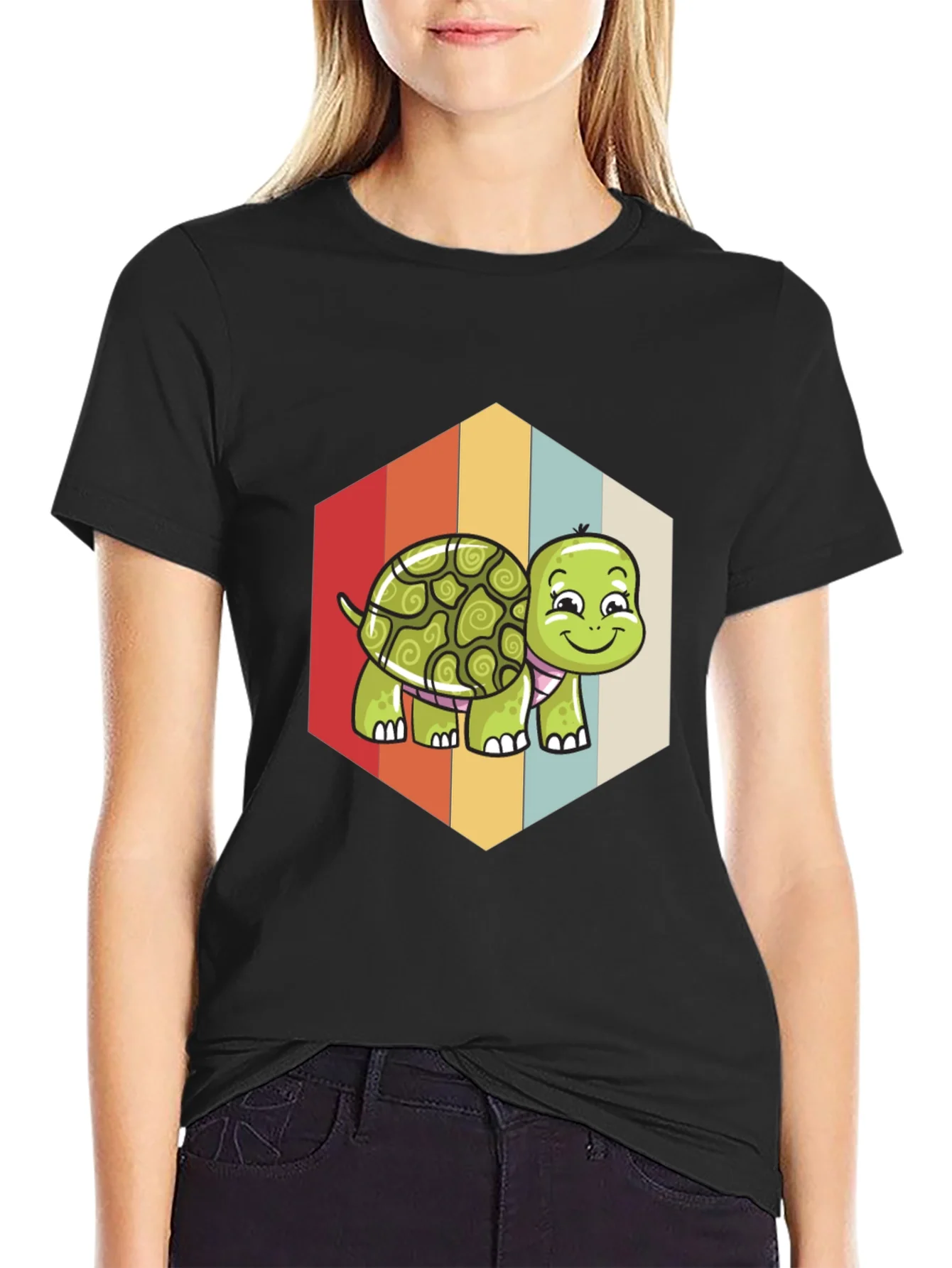 Retro Turtle T-Shirt - Cute Graphic Tee