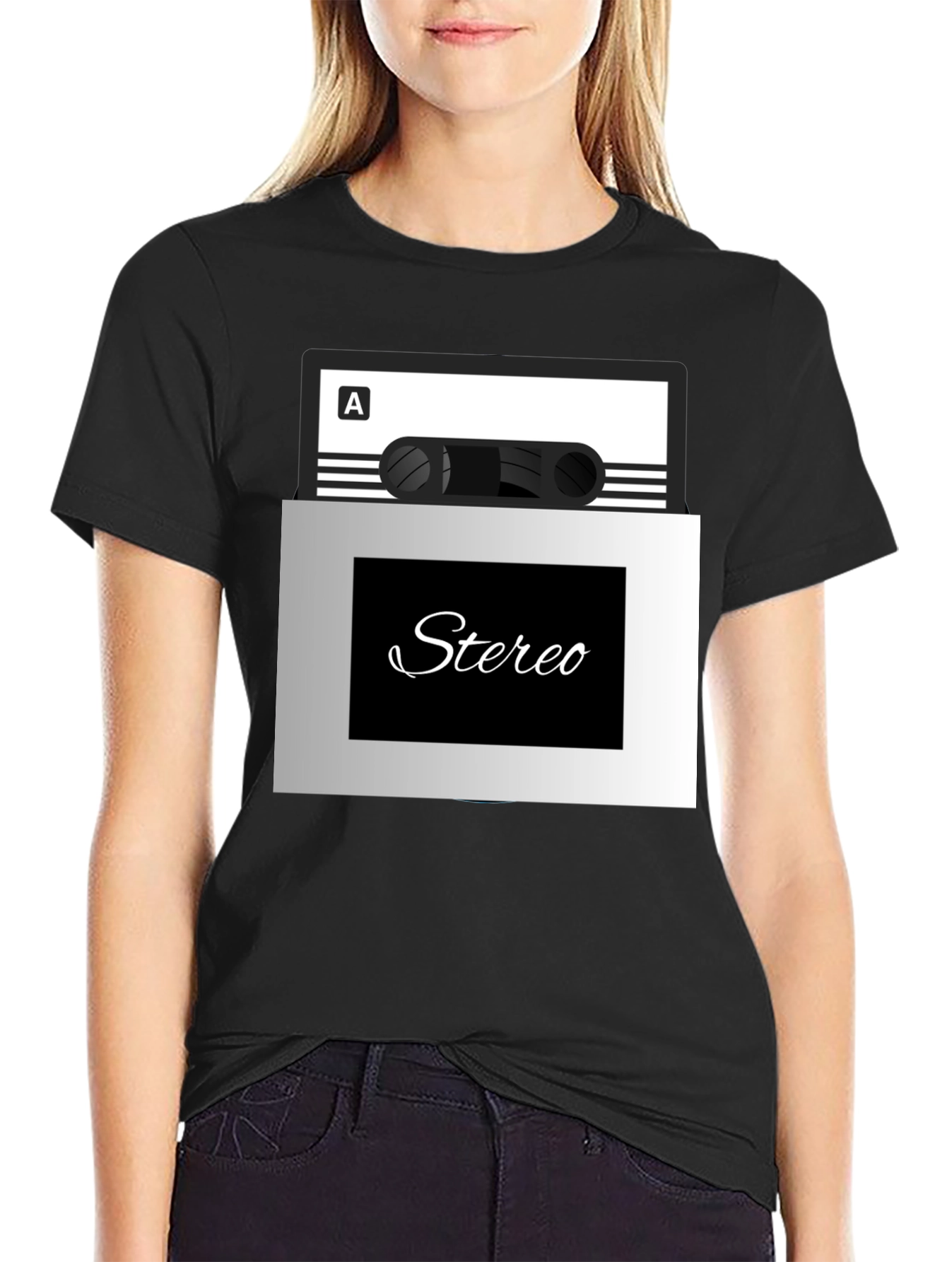 Stereo Cassette Tape Graphic T-Shirt