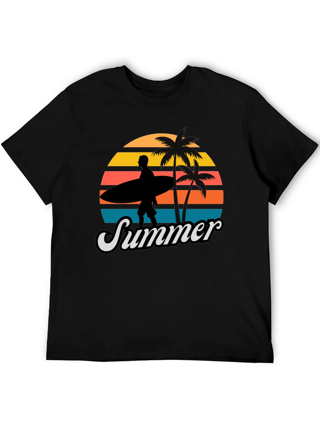 Retro Summer Surfer Graphic Tee - Classic Style