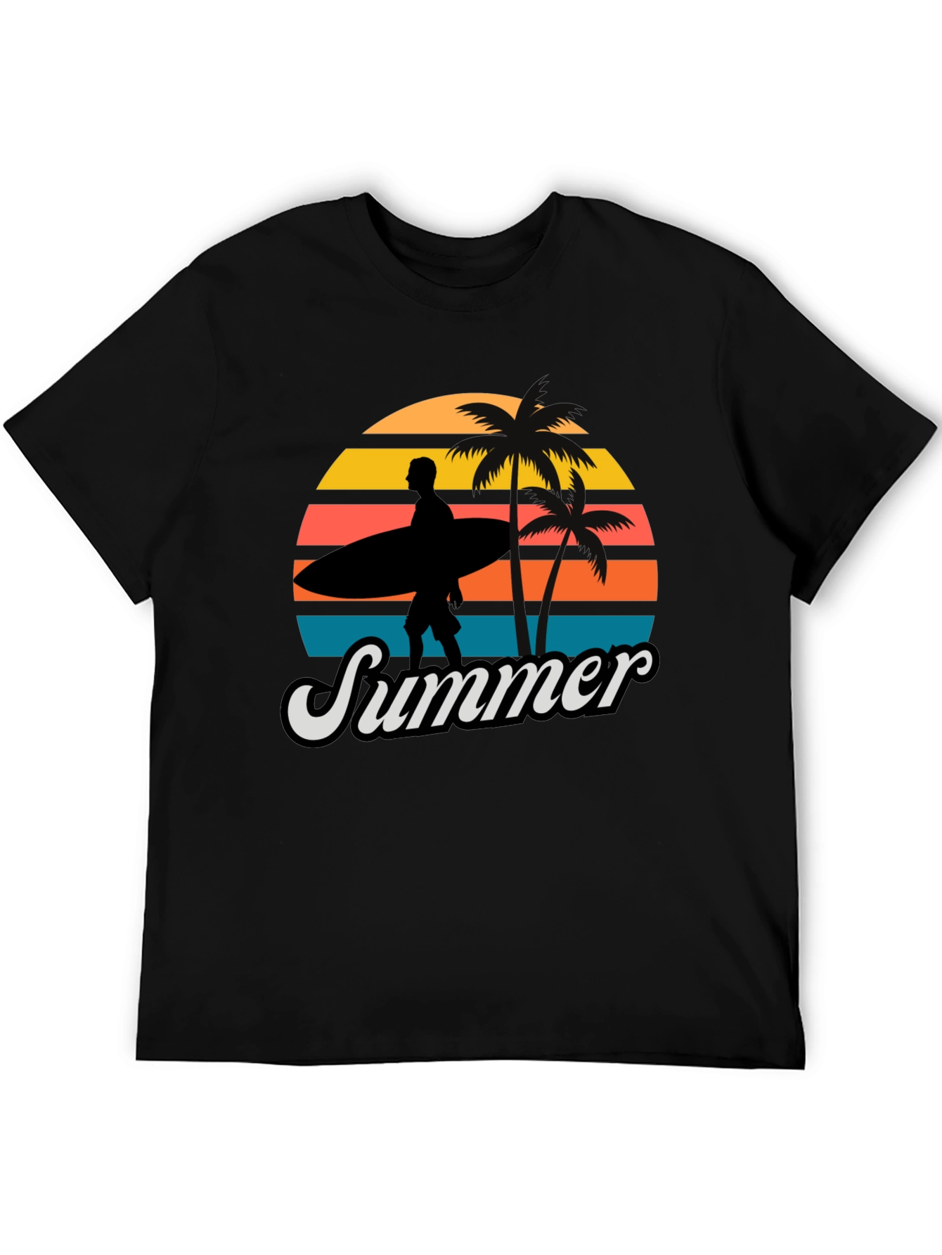Retro Summer Surfer Graphic Tee - Classic Style