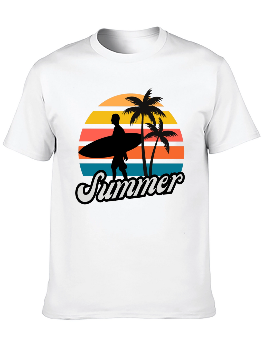 Retro Summer Surfer Graphic Tee - Classic Style