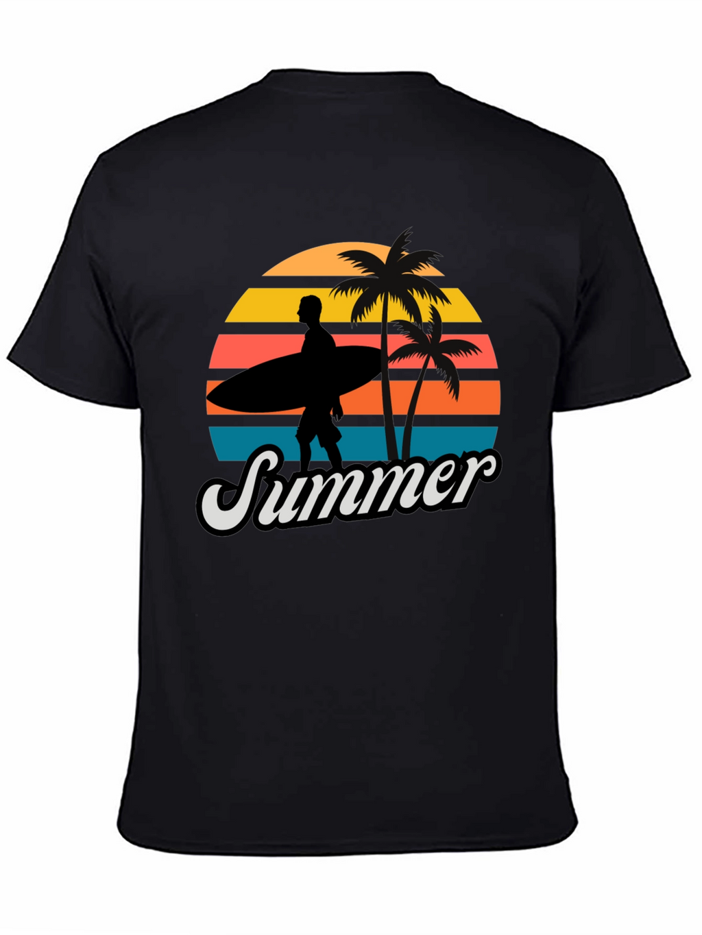 Retro Summer Surfer Graphic Tee - Classic Style