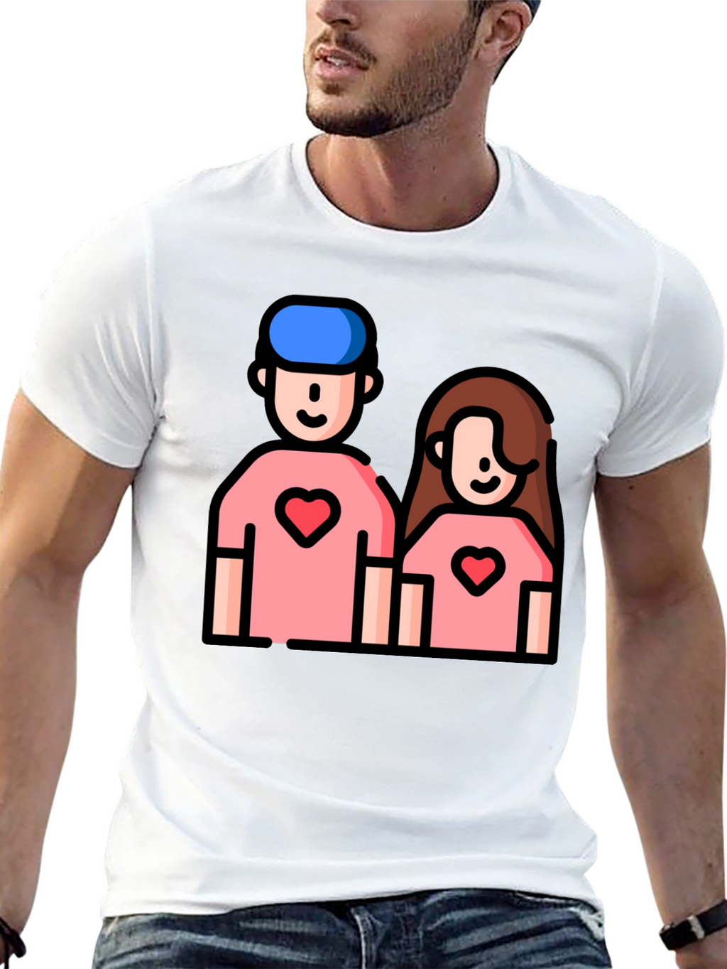 Couple Heart T-Shirt - Cute Love Tee