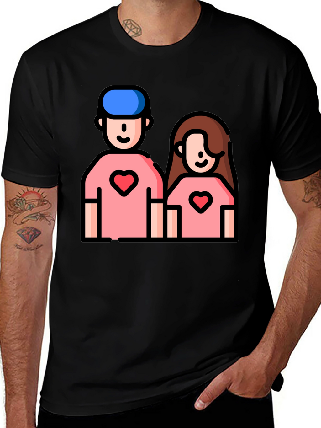 Couple Heart T-Shirt - Cute Love Tee