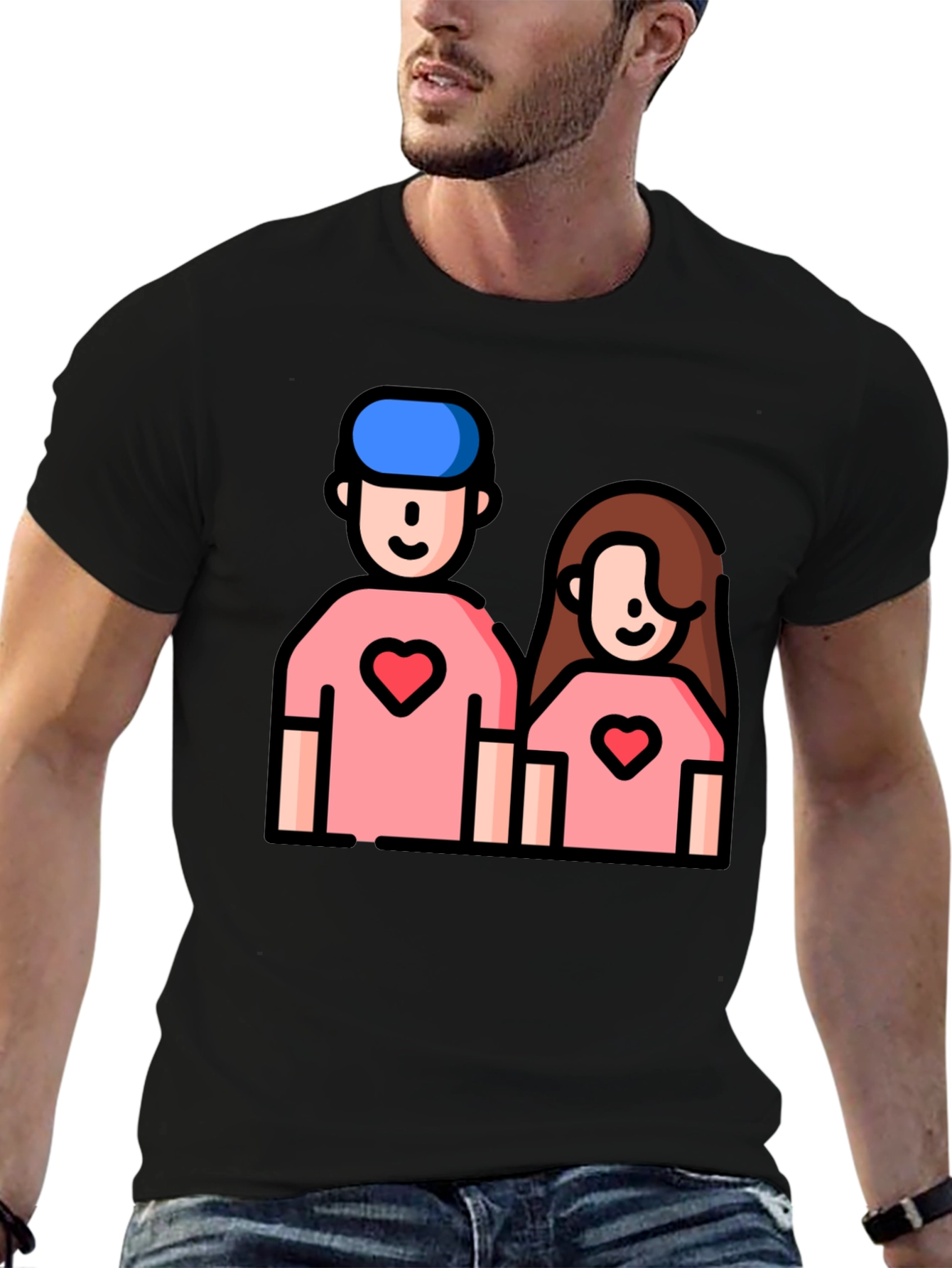 Couple Heart T-Shirt - Cute Love Tee