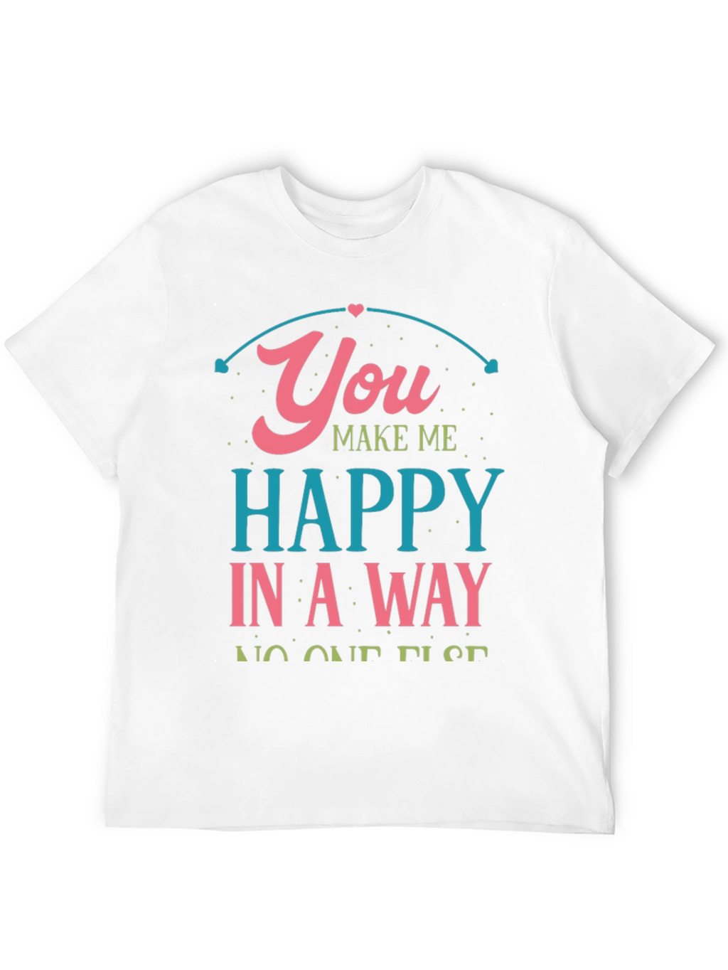 You Make Me Happy Black Graphic Tee