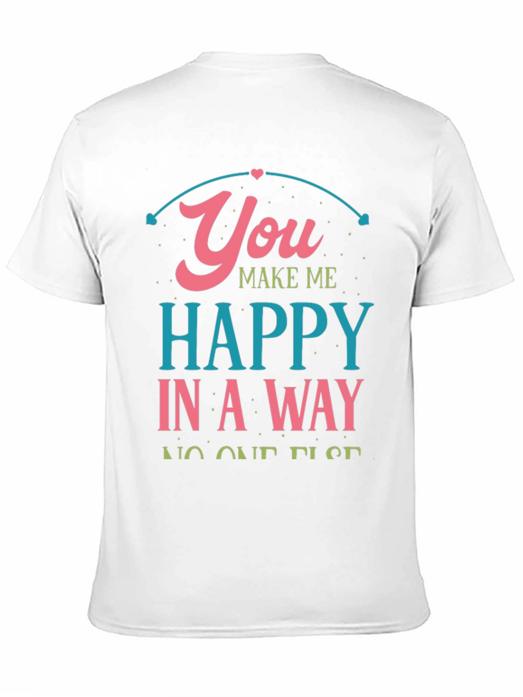 You Make Me Happy Black Graphic Tee
