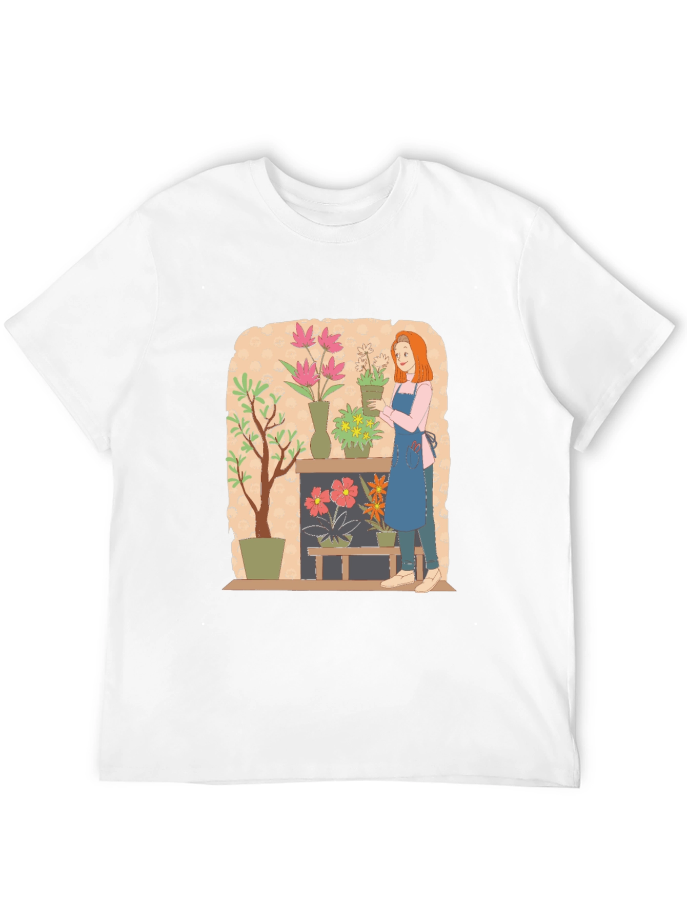 Floral Design Graphic Tee - Artistic Unisex T-Shirt