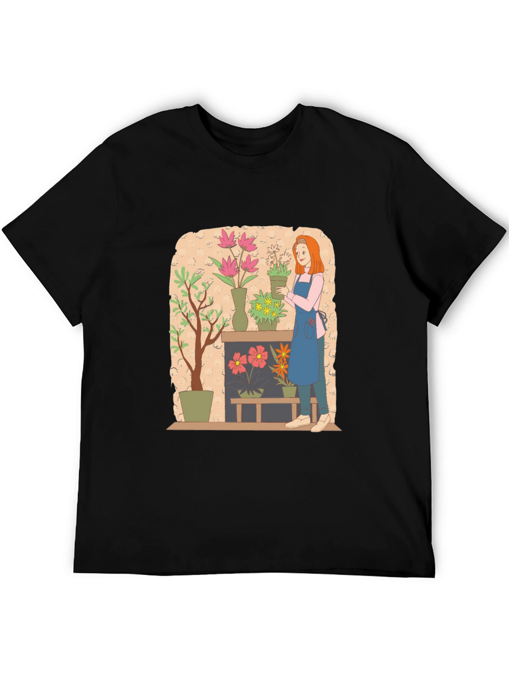 Floral Design Graphic Tee - Artistic Unisex T-Shirt