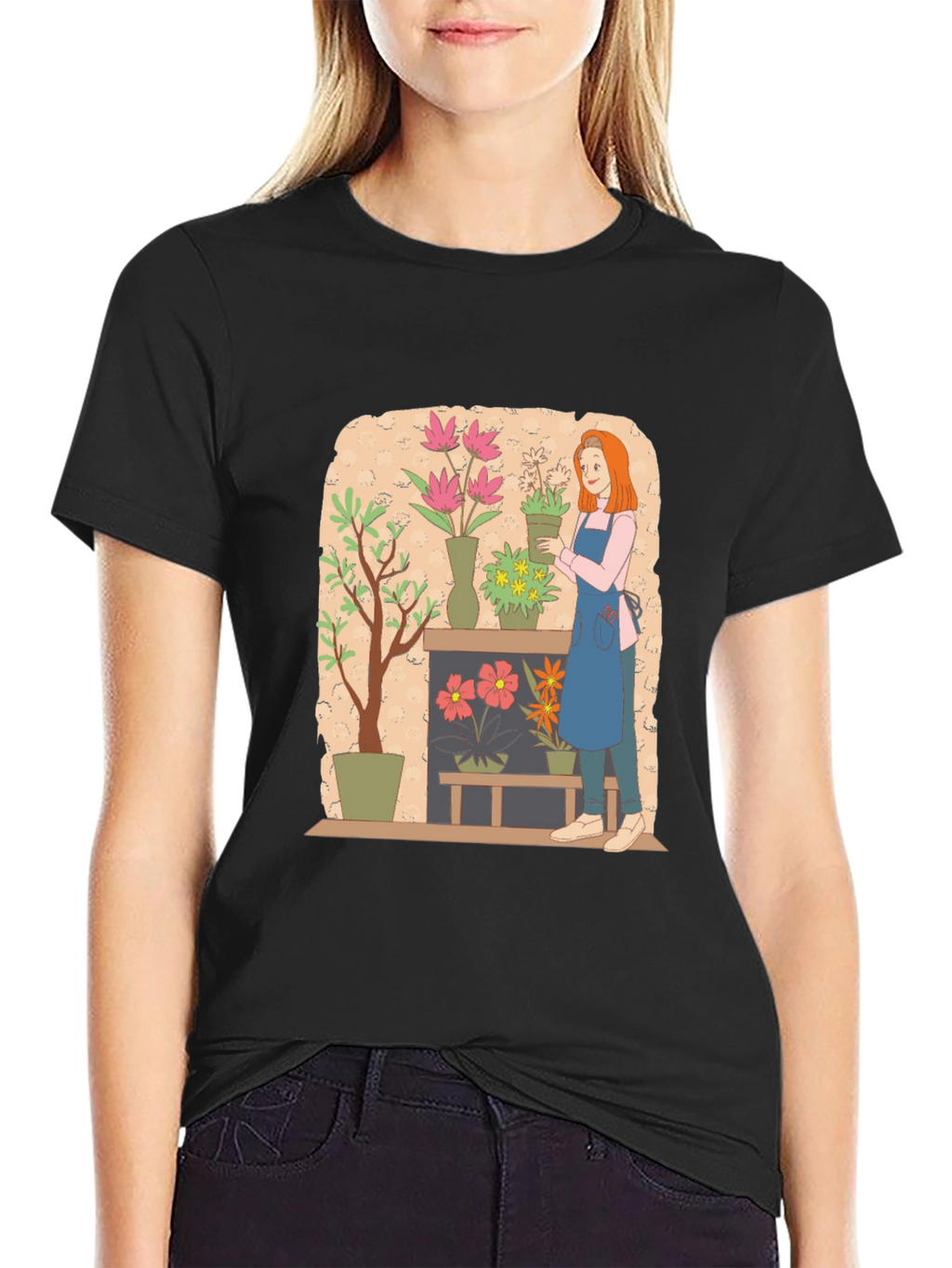 Floral Design Graphic Tee - Artistic Unisex T-Shirt