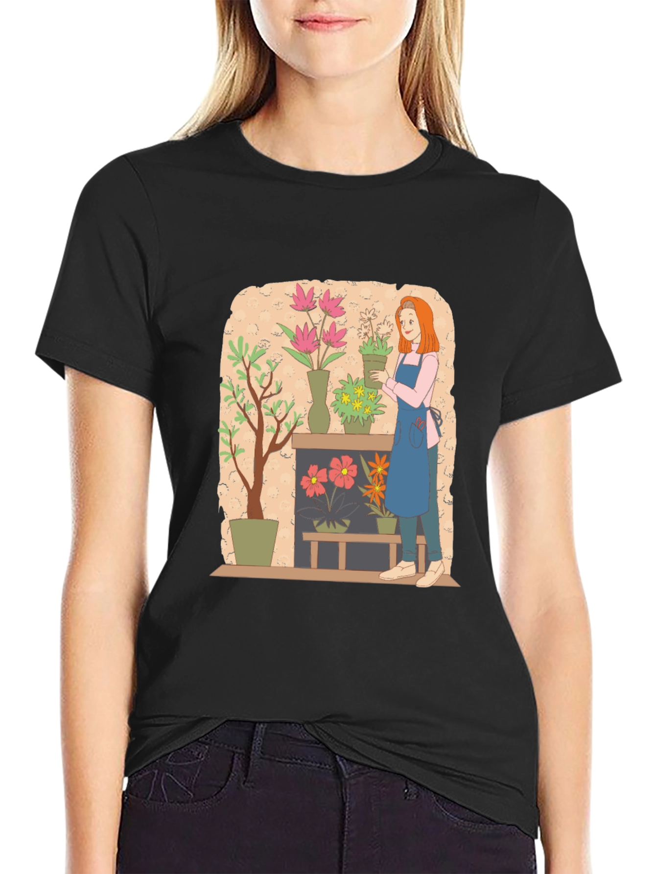 Floral Design Graphic Tee - Artistic Unisex T-Shirt