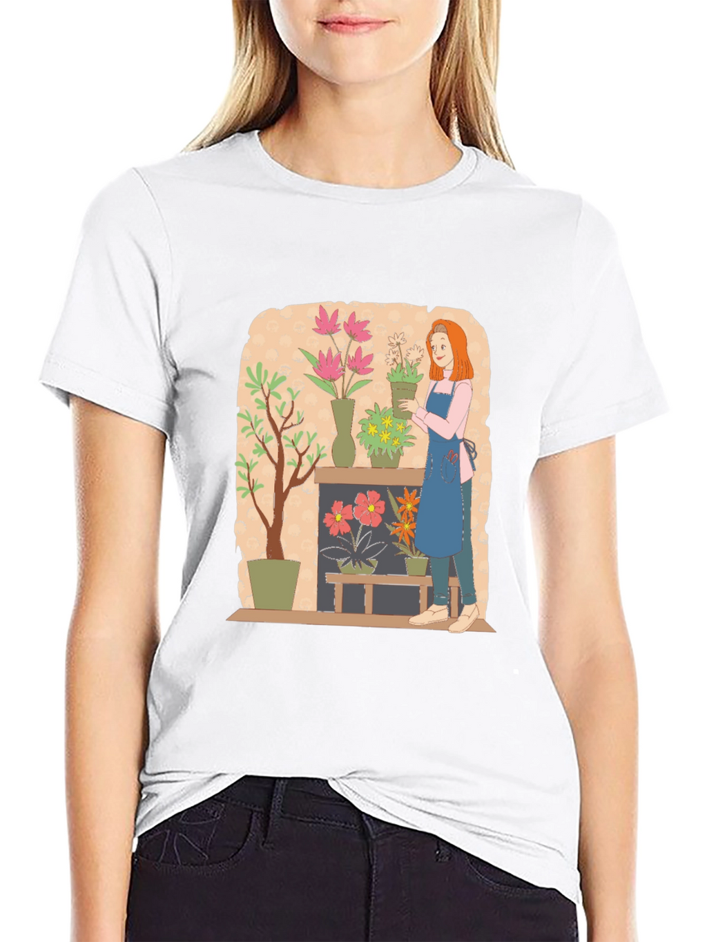 Floral Design Graphic Tee - Artistic Unisex T-Shirt