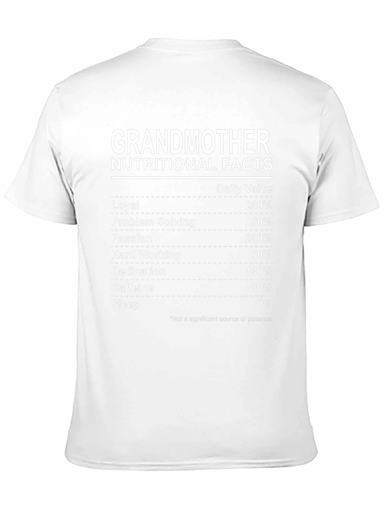 Grandmother Nutritional Facts Black Tee