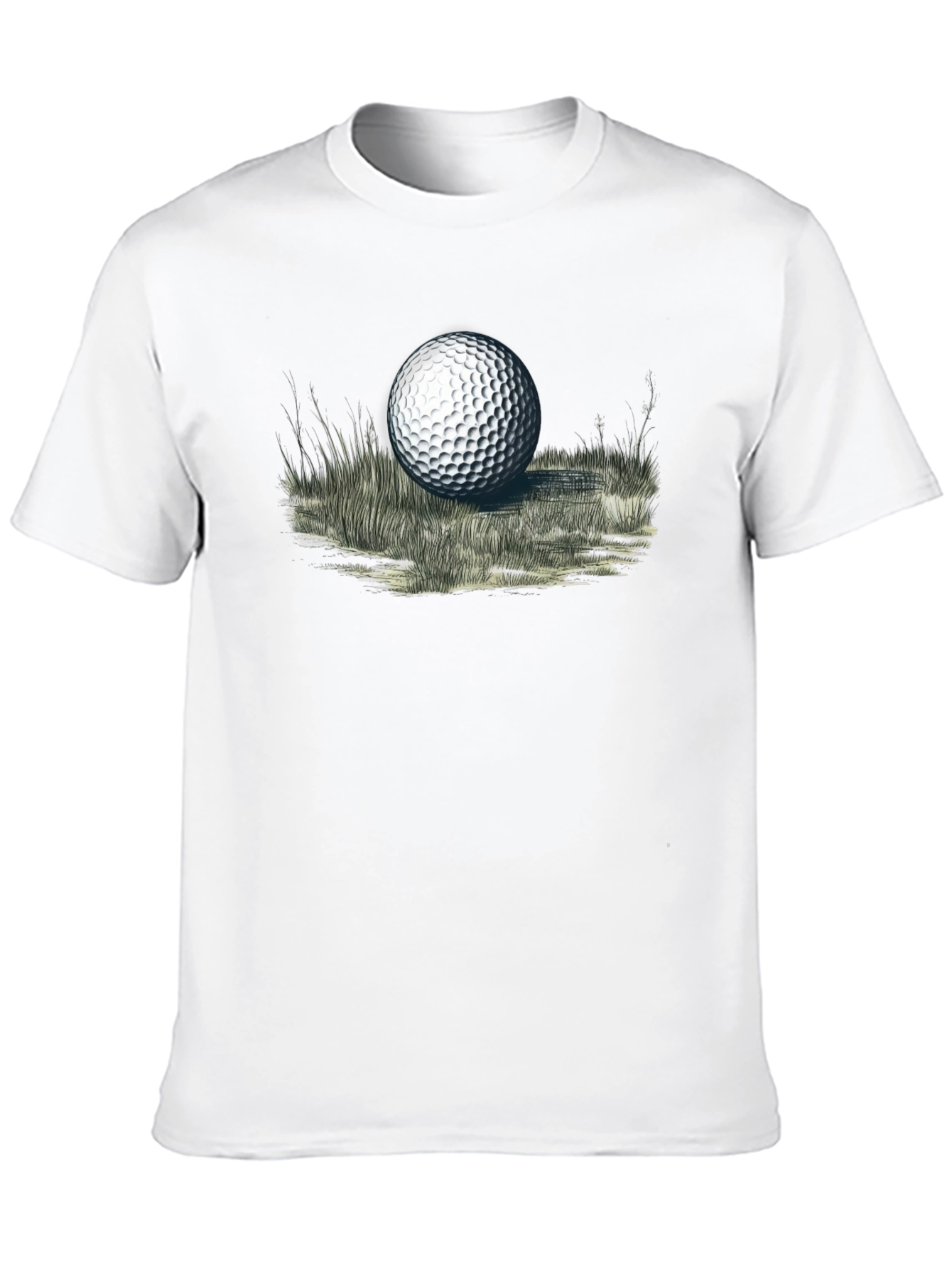 Golf Ball Graphic Tee - Black Cotton