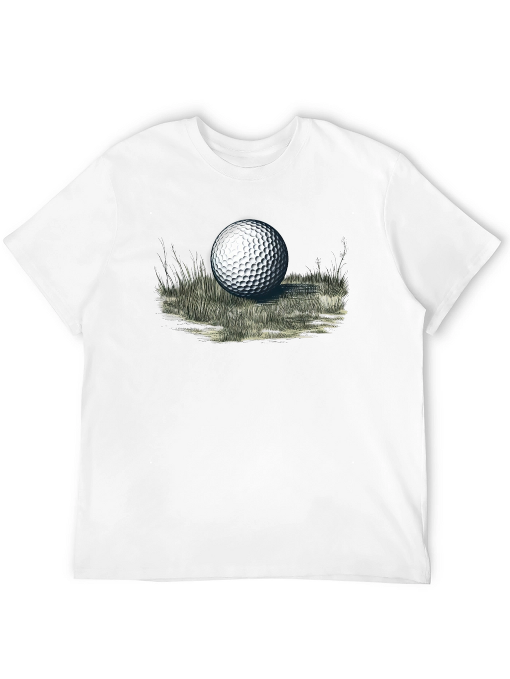 Golf Ball Graphic Tee - Black Cotton