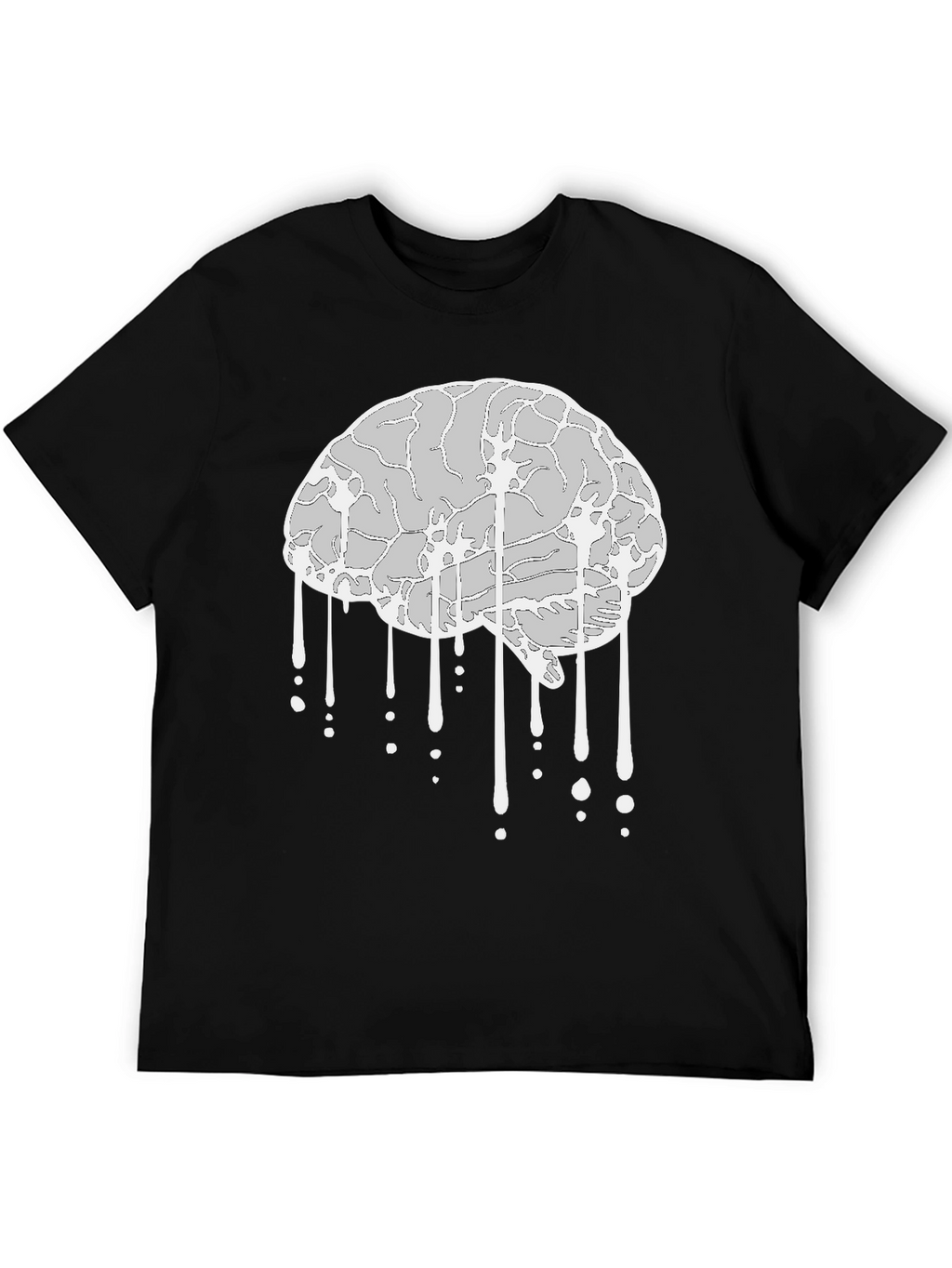 Brain Drip Graphic Tee - Stylish Cotton T-Shirt