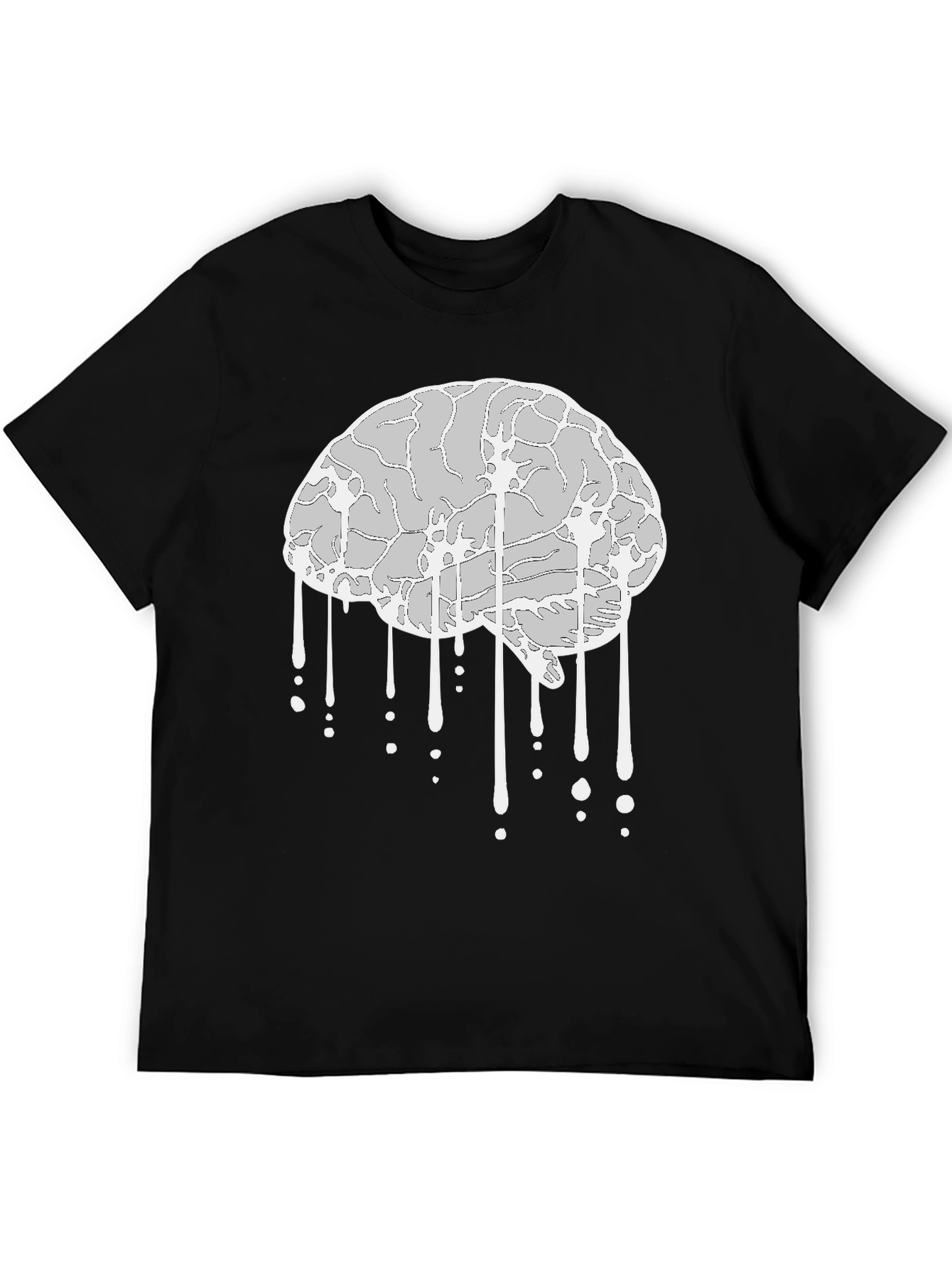 Brain Drip Graphic Tee - Stylish Cotton T-Shirt