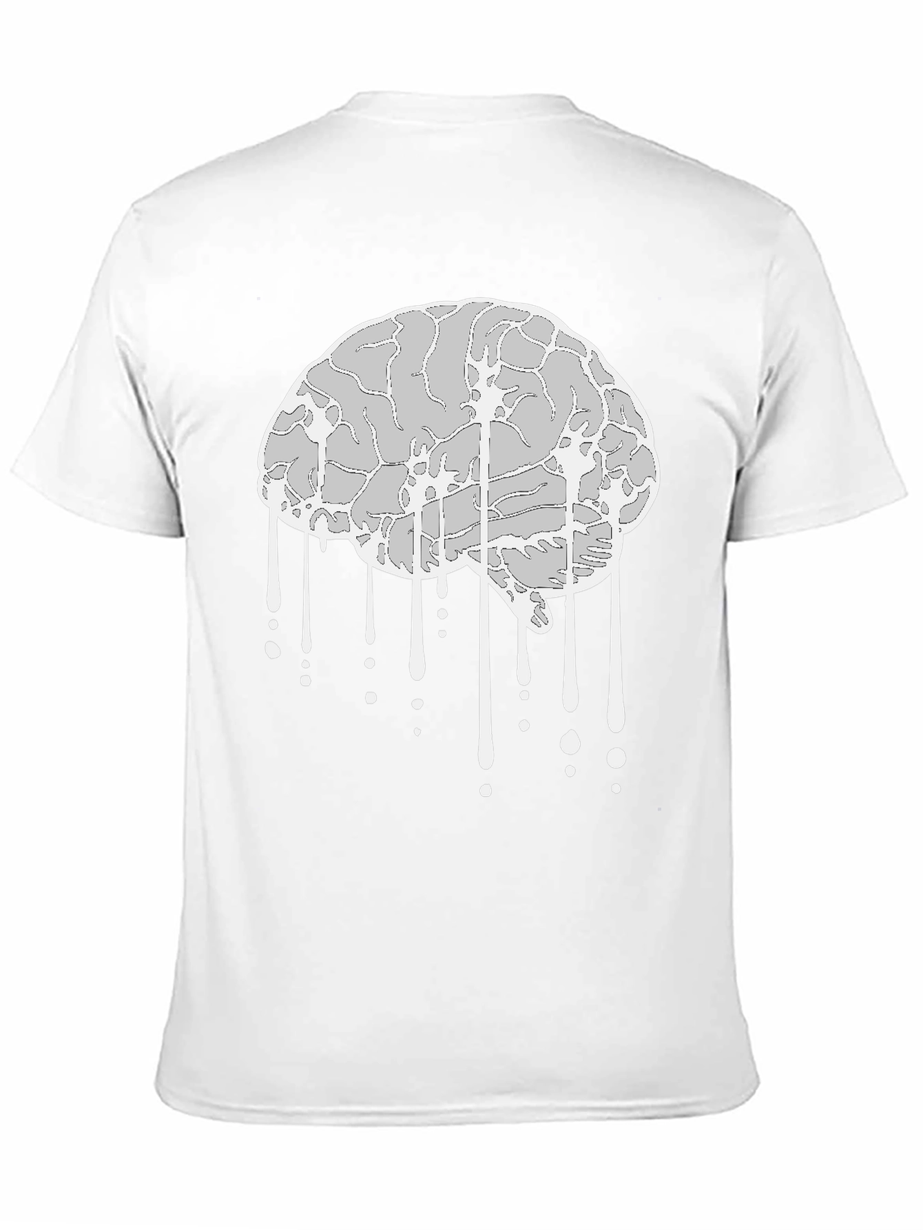 Brain Drip Graphic Tee - Stylish Cotton T-Shirt