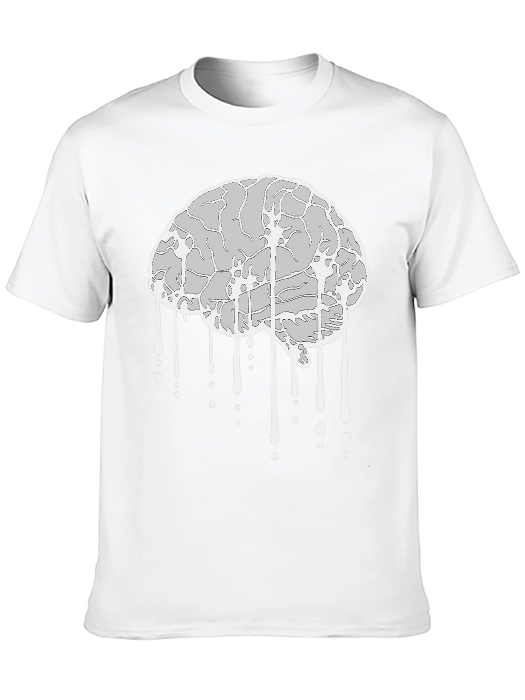 Brain Drip Graphic Tee - Stylish Cotton T-Shirt