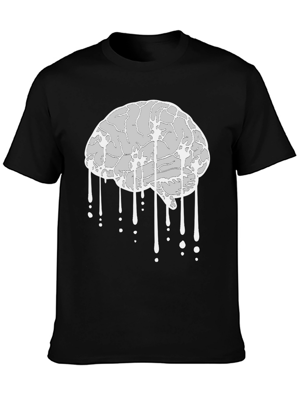 Brain Drip Graphic Tee - Stylish Cotton T-Shirt