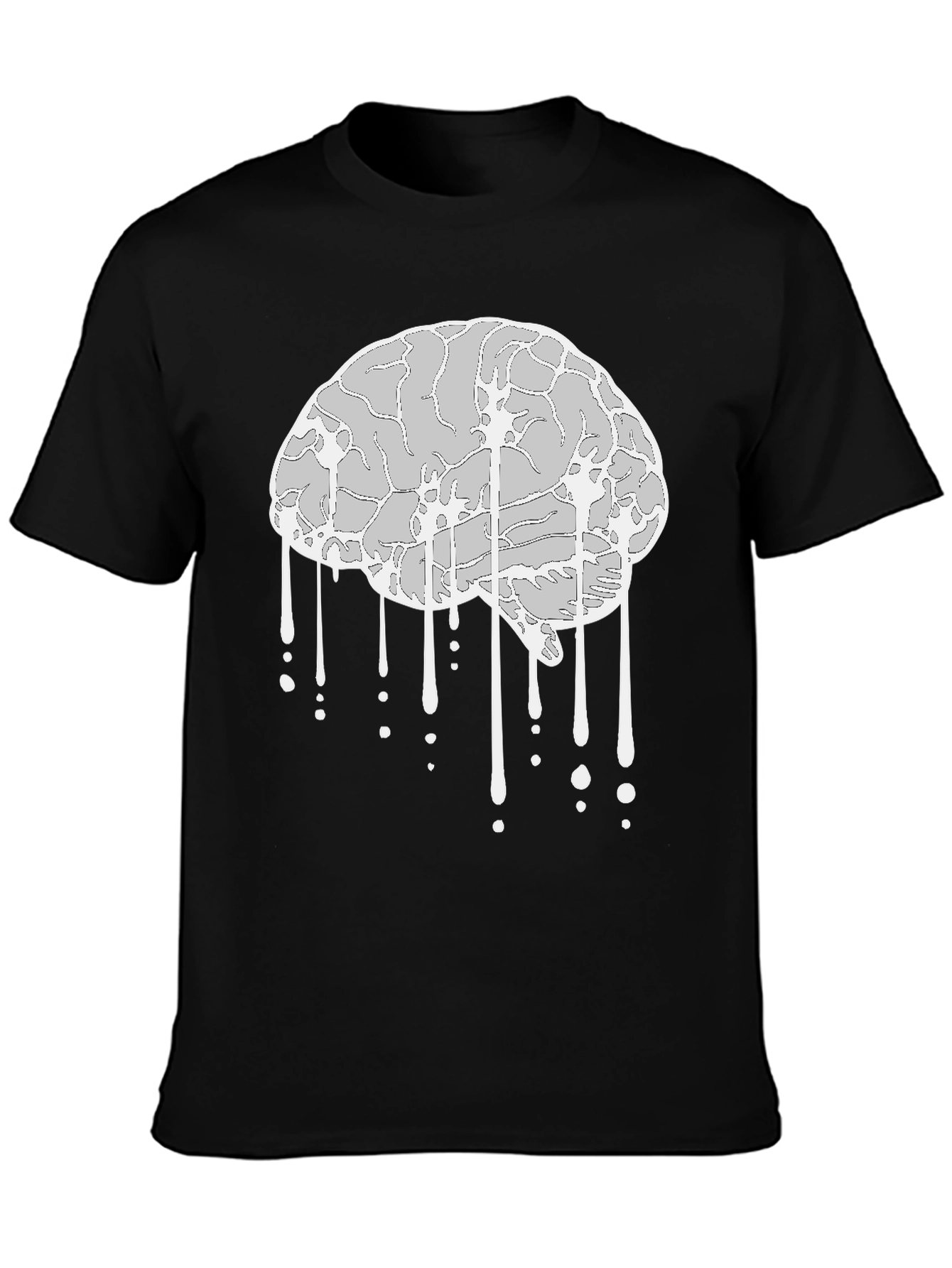 Brain Drip Graphic Tee - Stylish Cotton T-Shirt