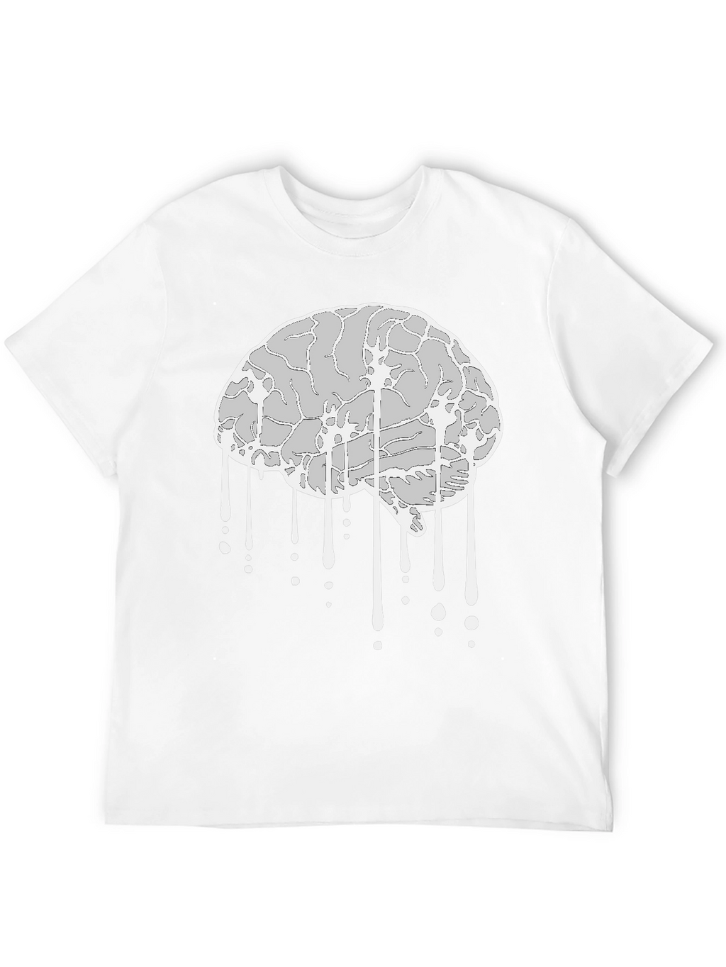 Brain Drip Graphic Tee - Stylish Cotton T-Shirt