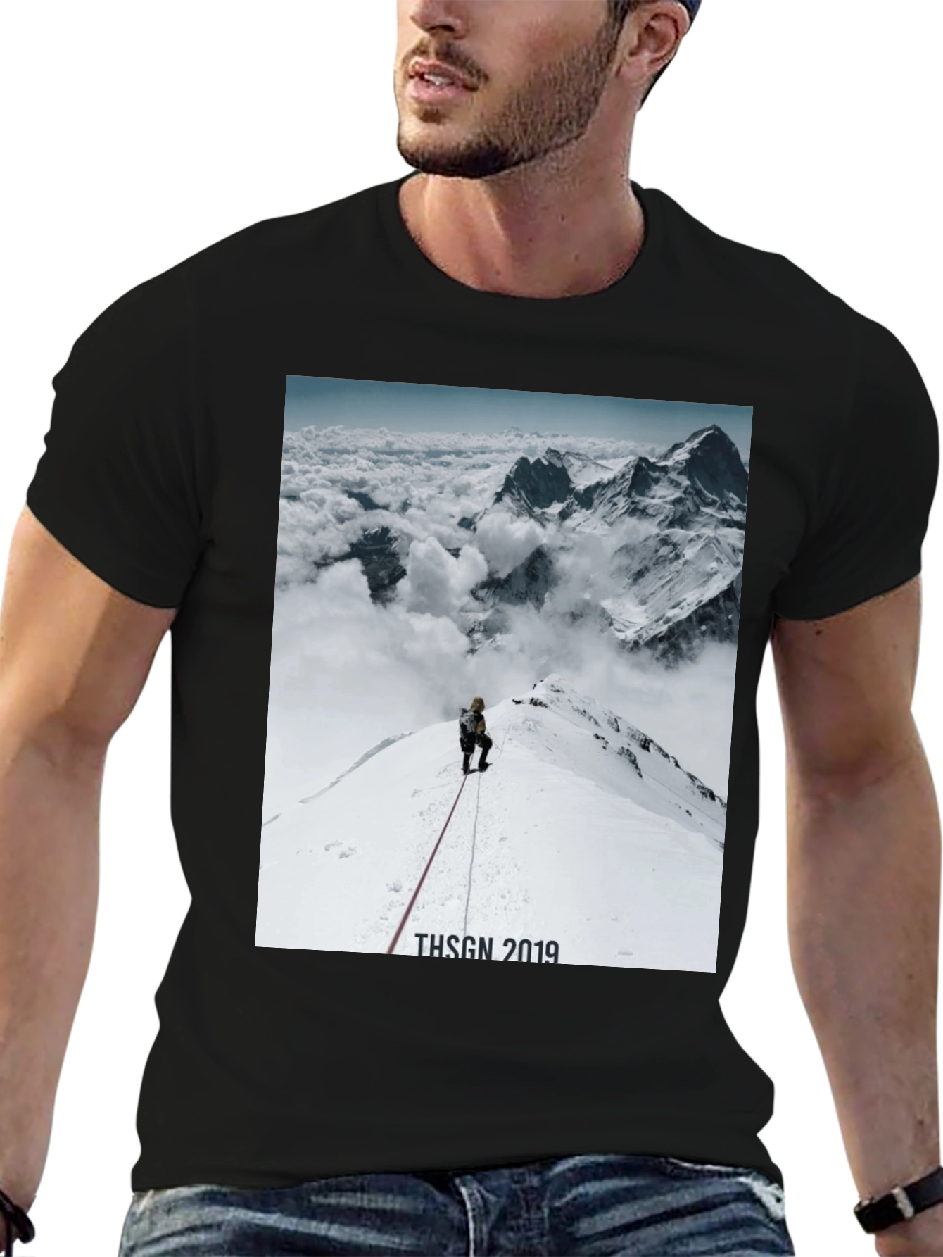 Mountain Climber Graphic T-Shirt - Black
