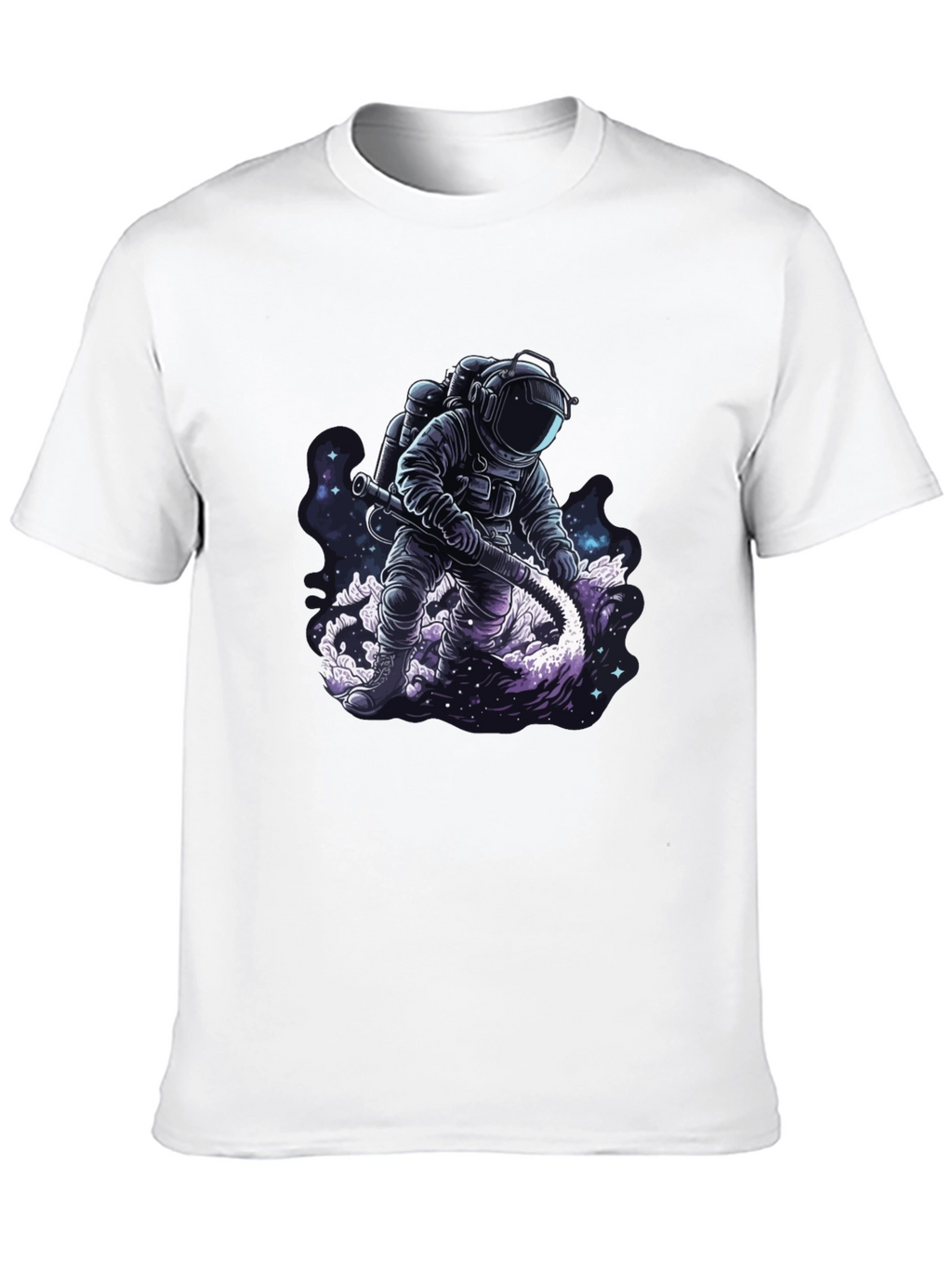 Astronaut Space Hose Black T-Shirt