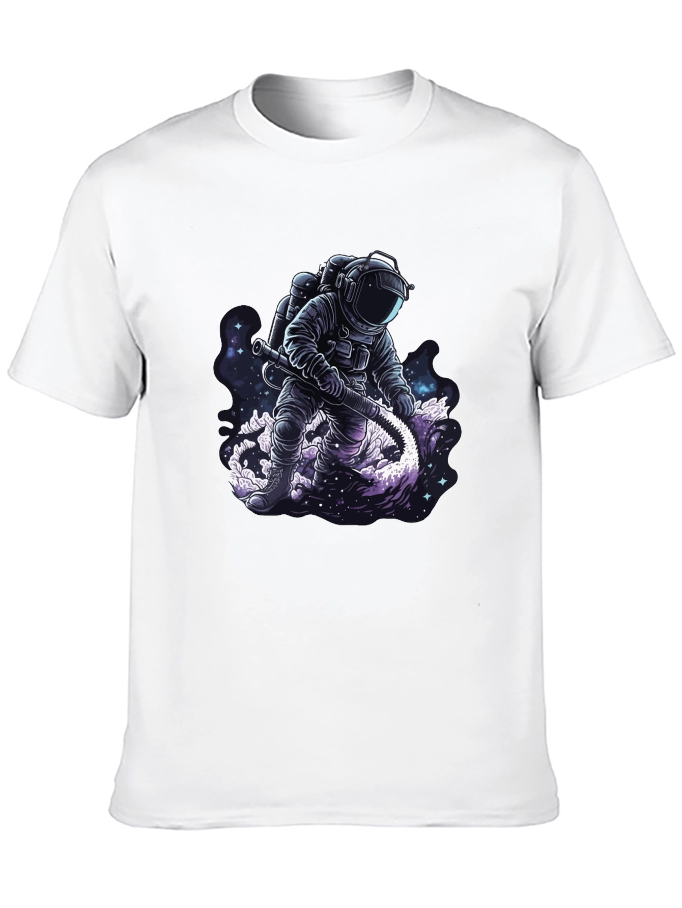 Astronaut Space Hose Black T-Shirt