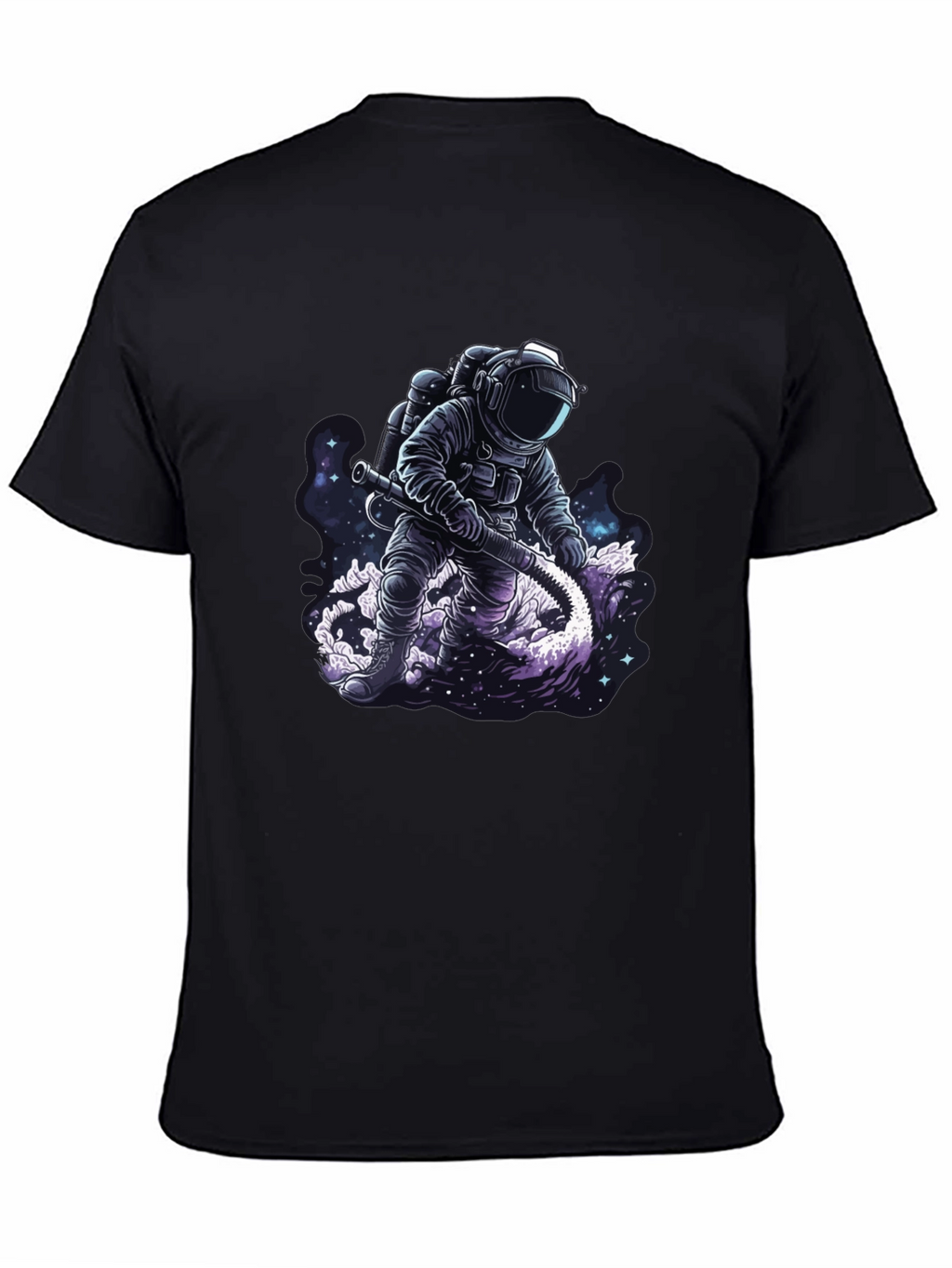 Astronaut Space Hose Black T-Shirt