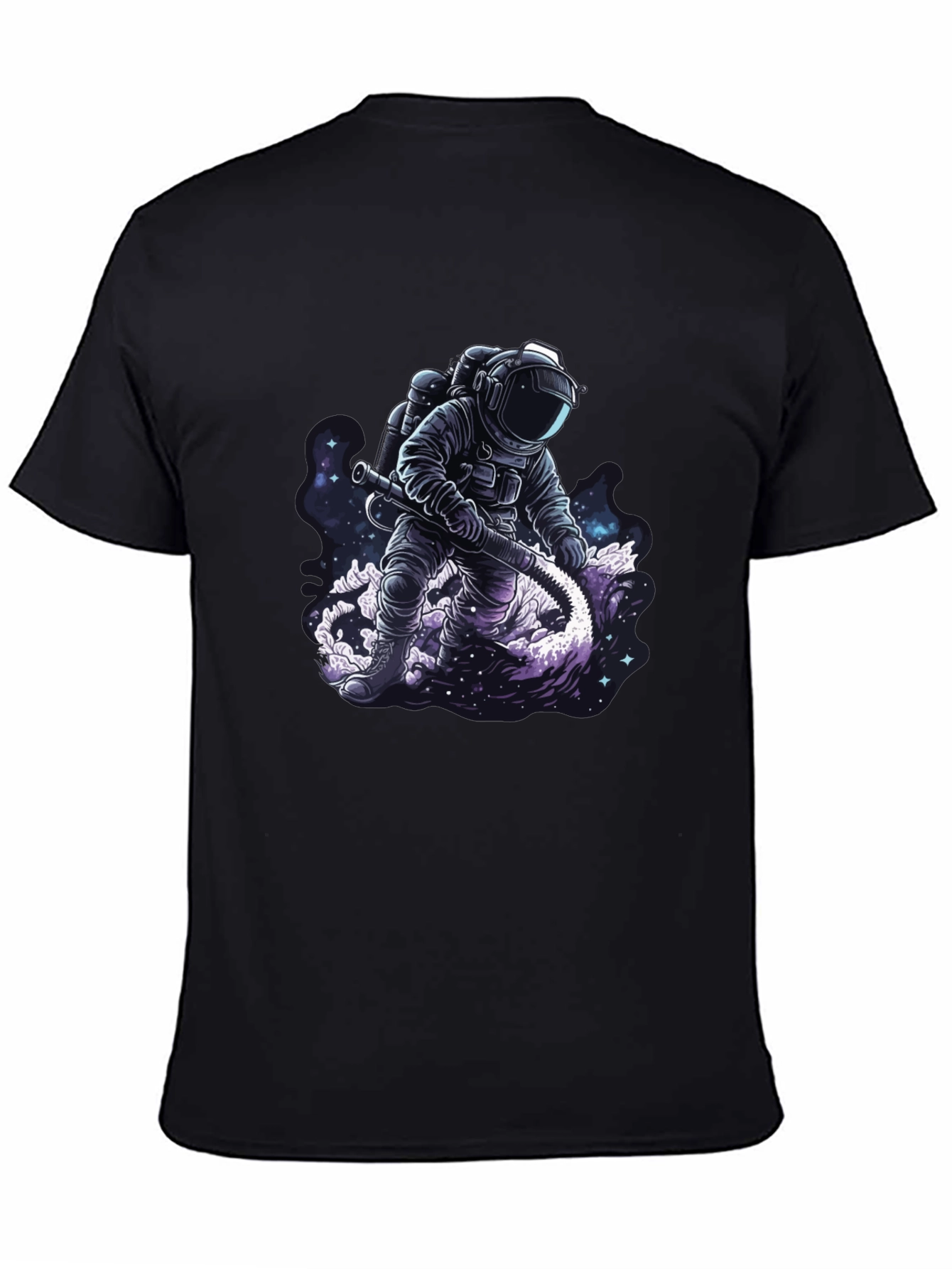 Astronaut Space Hose Black T-Shirt